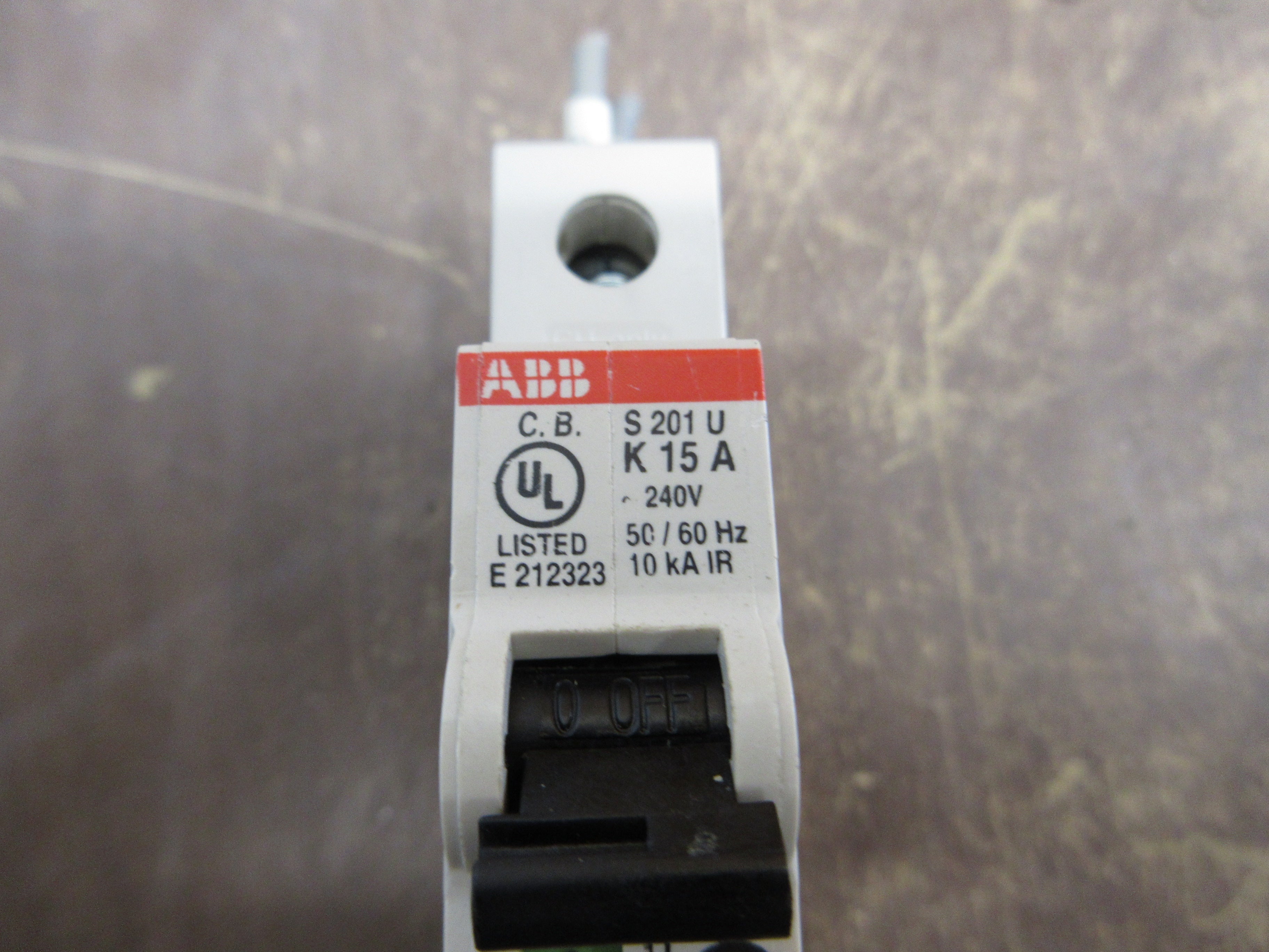 ABB Circuit Breaker S201U-K15 15A 240V 1P Used