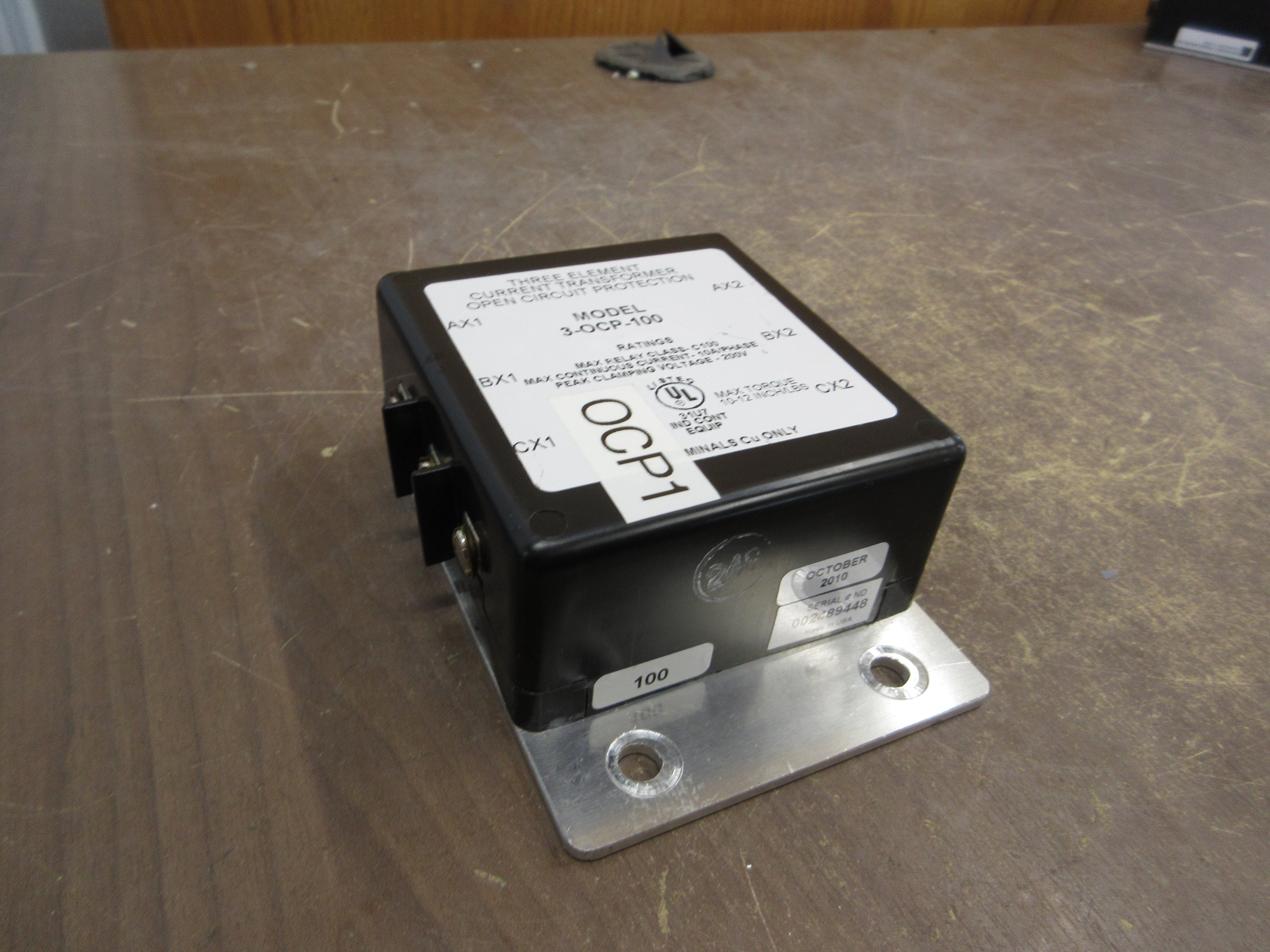Electromagnetic Industries Circuit Protector 3-OCP-100 3Ph 10A/Phase Used
