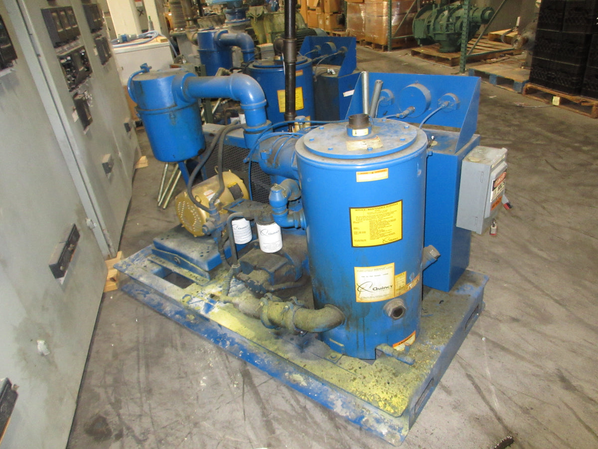 Quincy QSVB-15 Rotary Screw Vacuum Pump QSVB-15 15HP Weight: 980 LBS Used