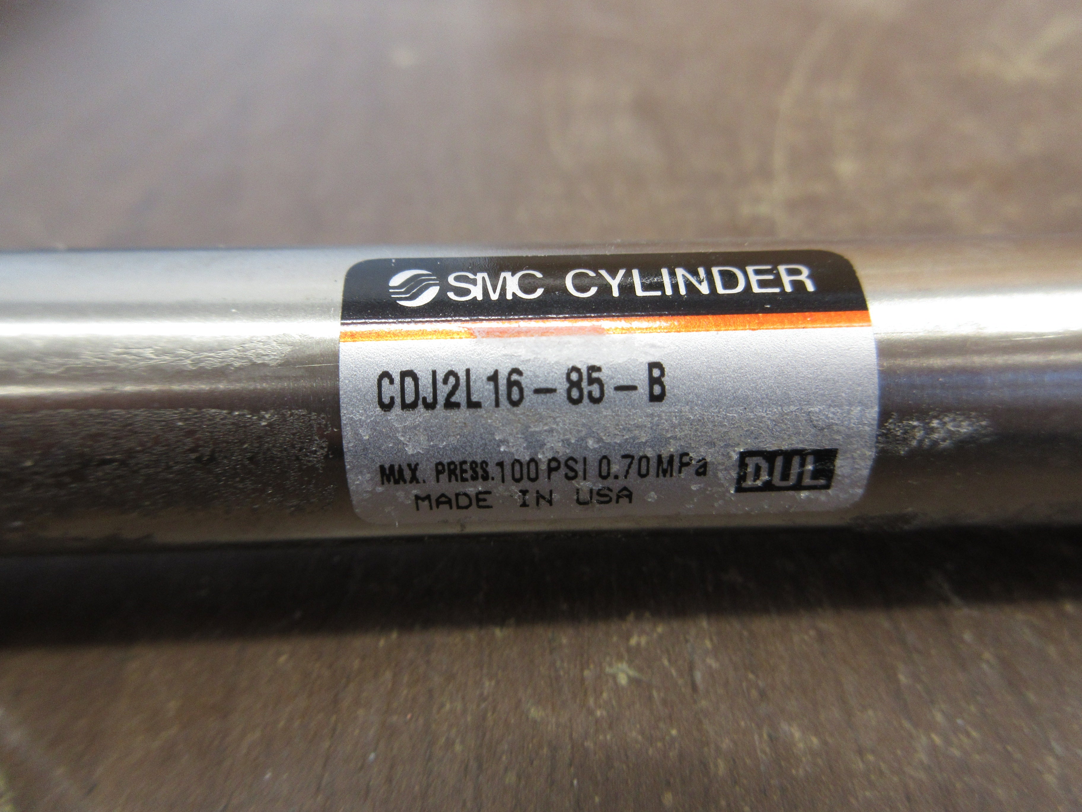 SMC Air Cylinder CDJ2L16-85-B 100 PSI Used