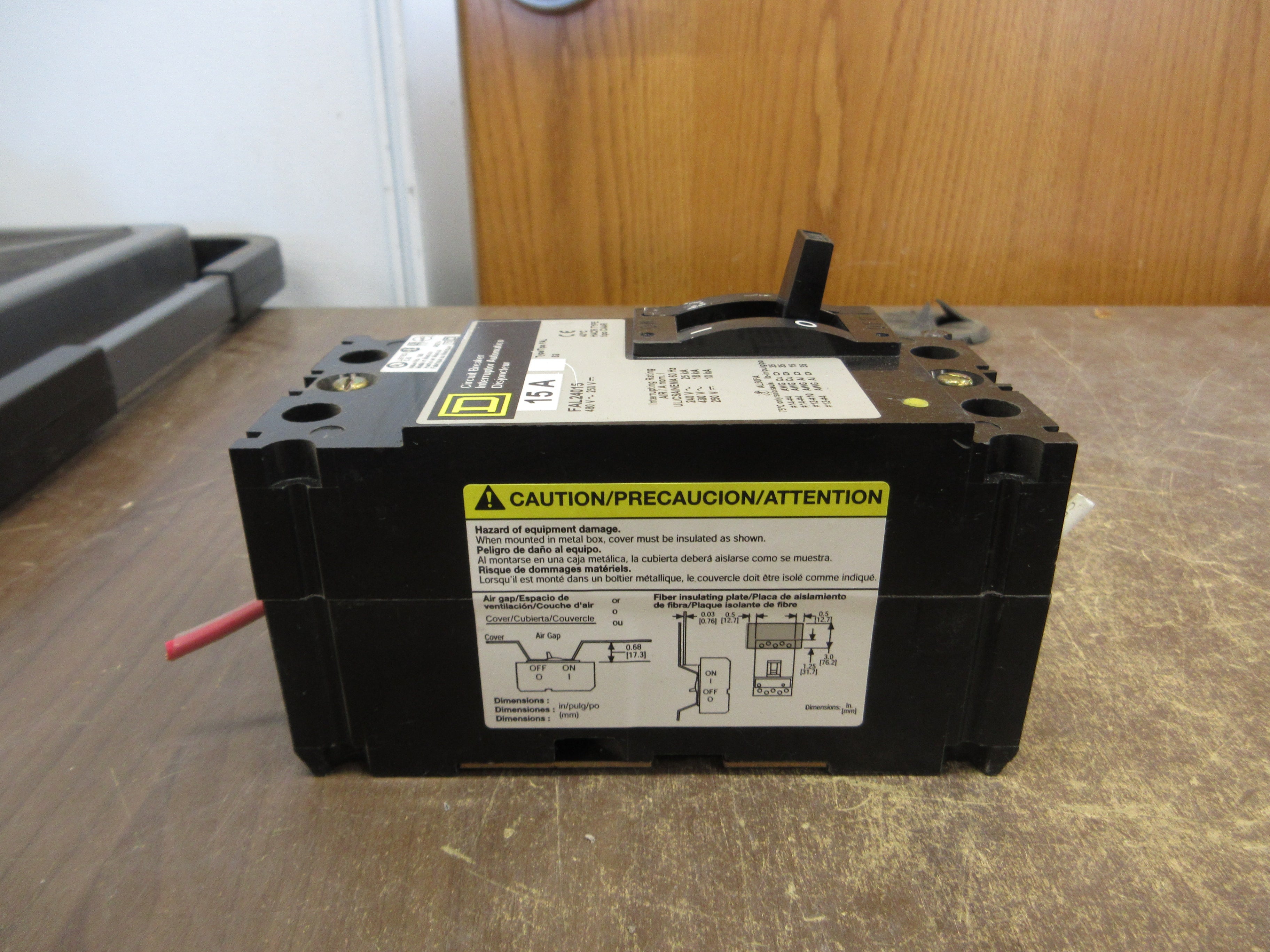 Square D Circuit Breaker FAL24015 15A 480V 2P Used