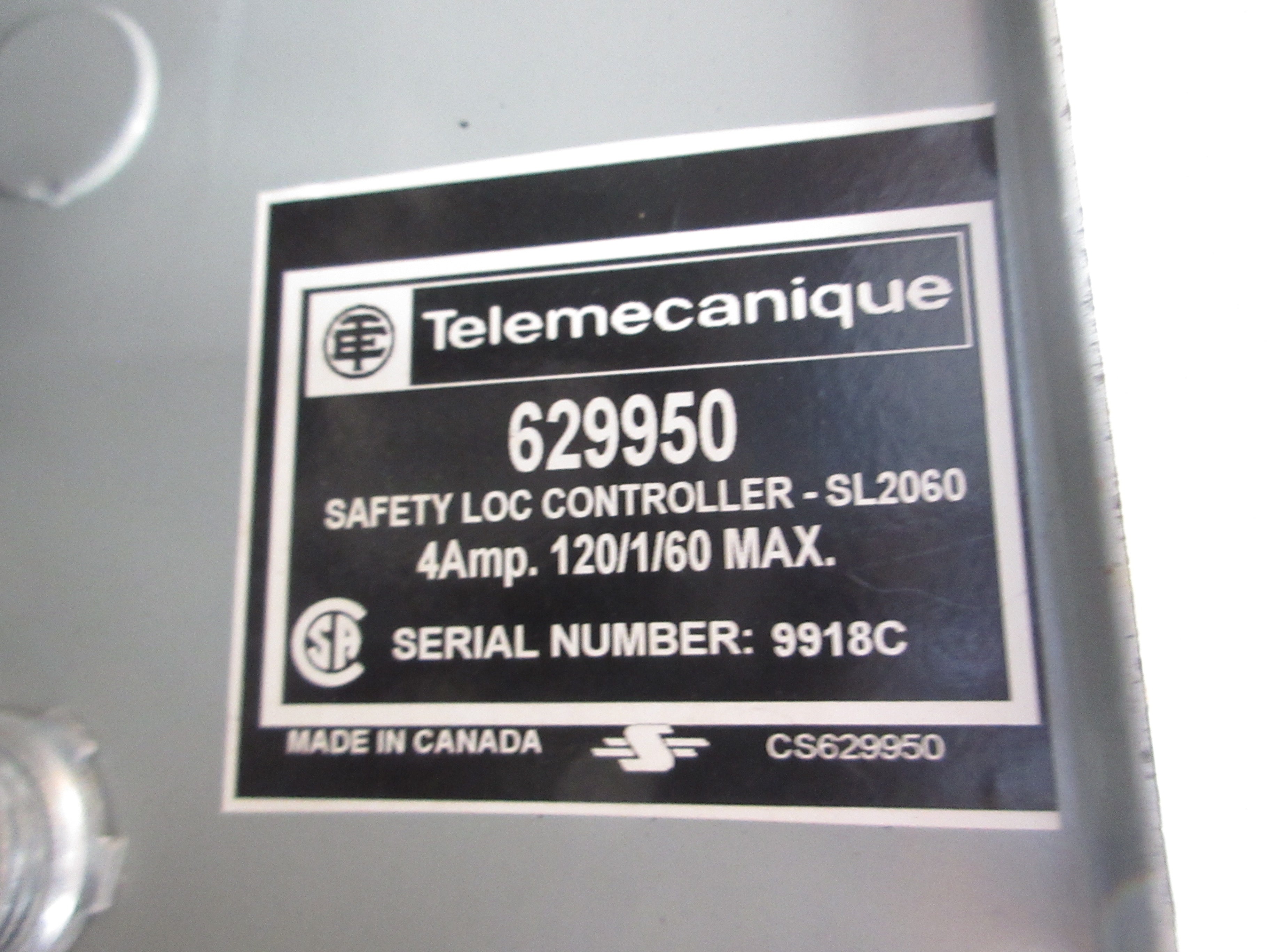 Serco Safety Loc Controller SL2060 *No Cover Screws* Used