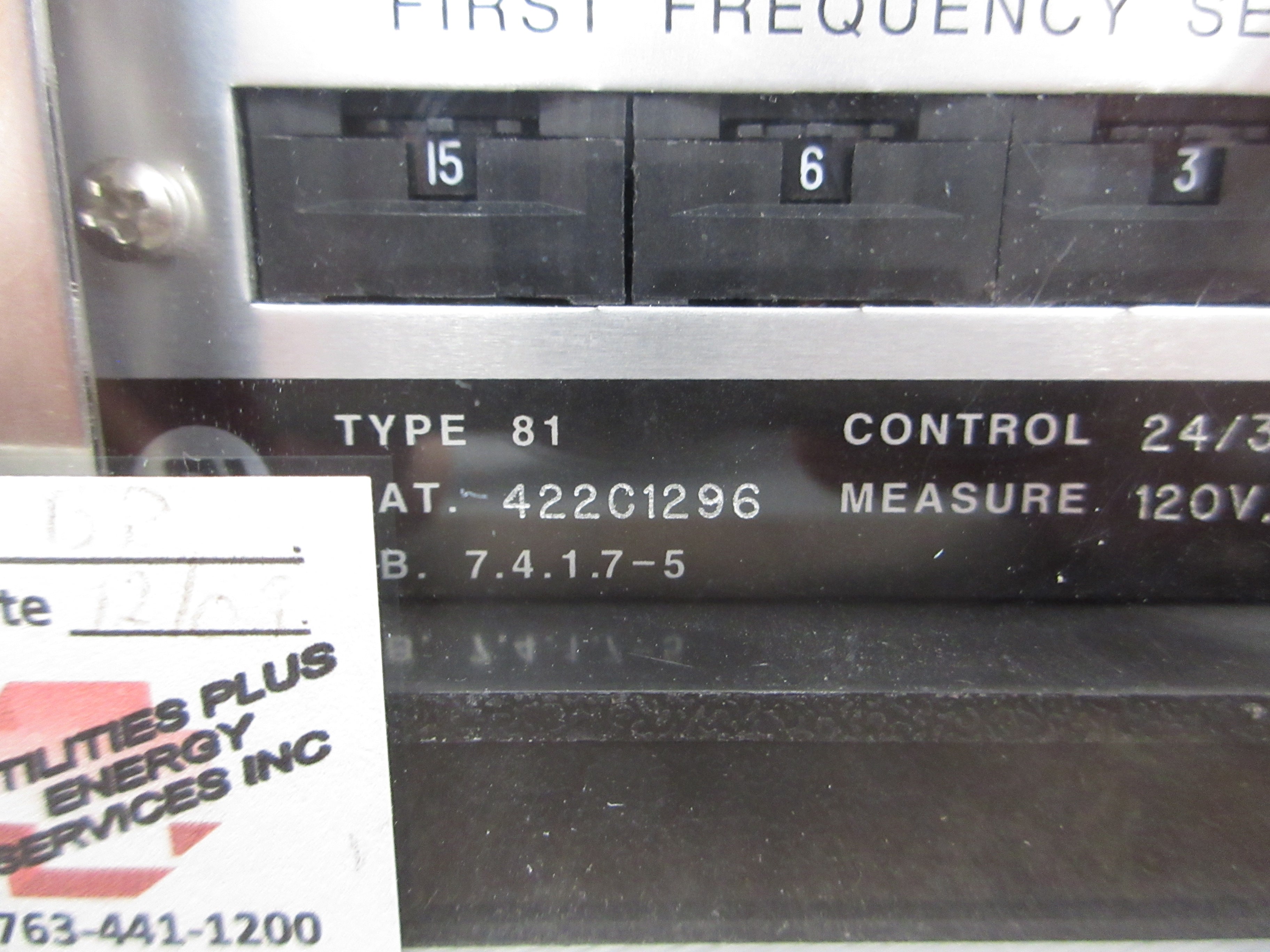 ABB Circuit Shield Type 81 Frequency Relay 422C1296 24/32VDC Used