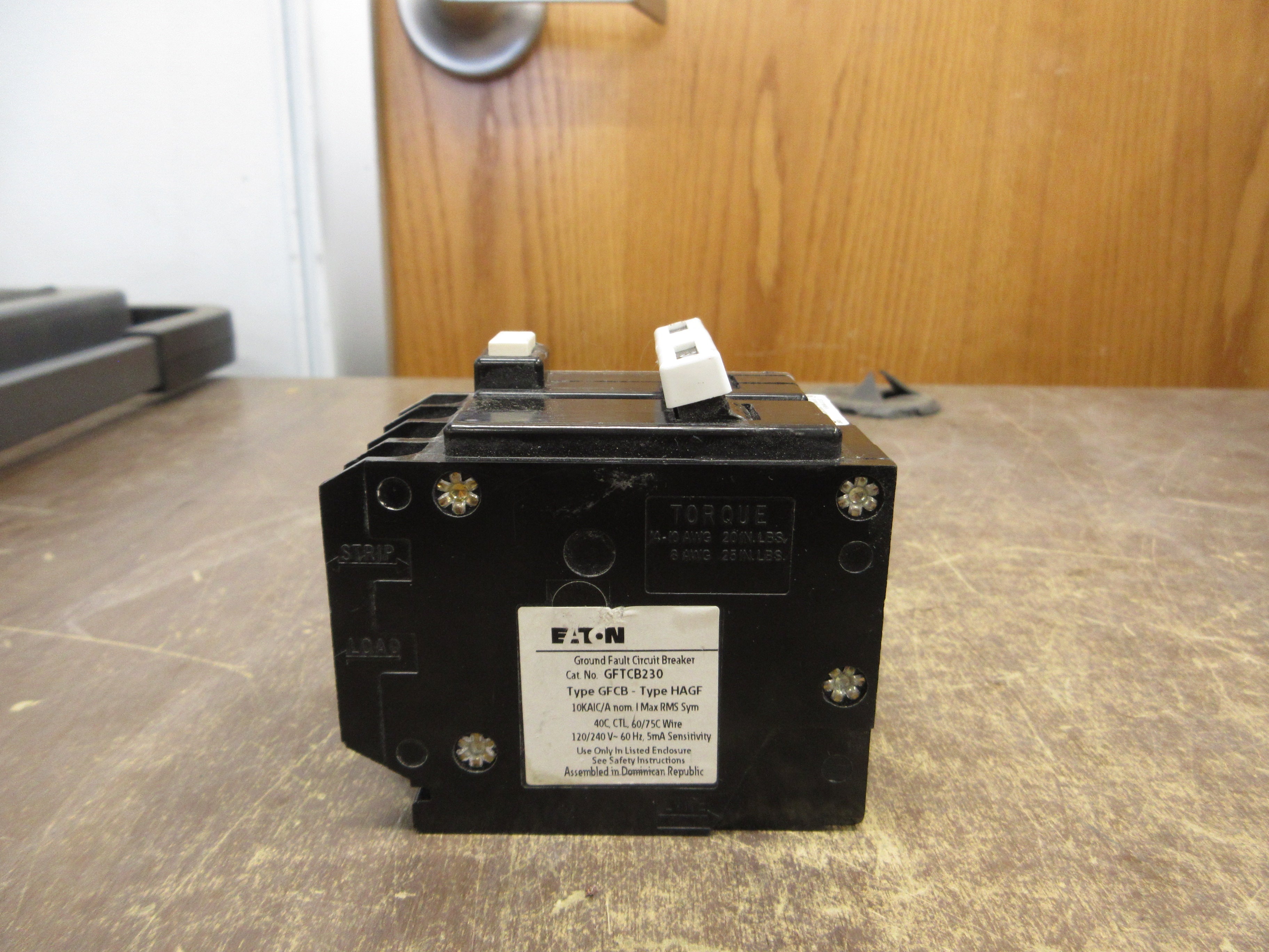 Eaton Ground Fault Circuit Breaker GFTCB230 30A 120/240V 2P Used