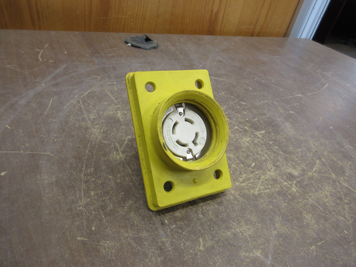 Woodhead Watertight Receptacle 50-1653 Nema L16-20R 20A 480V 3Ph *No Cover* Used