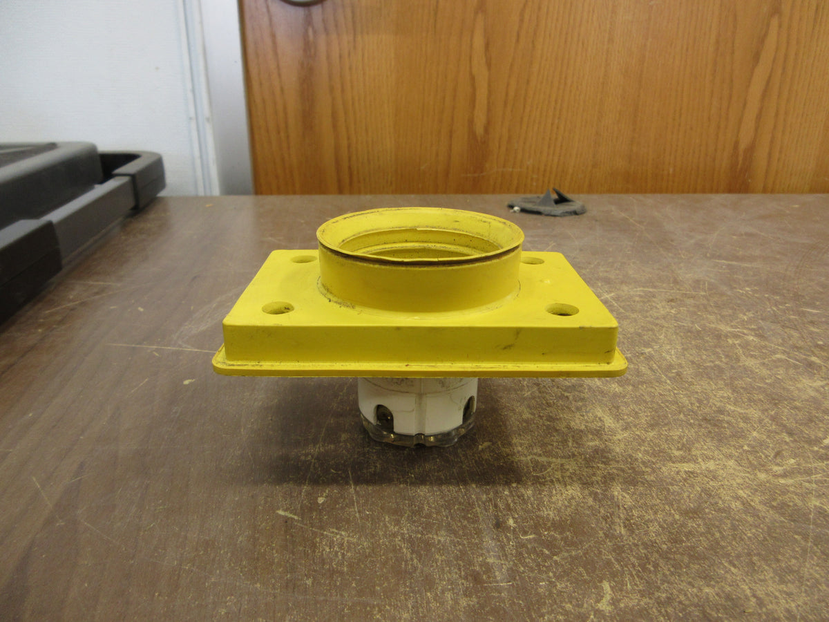 Woodhead Watertight Receptacle 50-1653 Nema L16-20R 20A 480V 3Ph *No Cover* Used