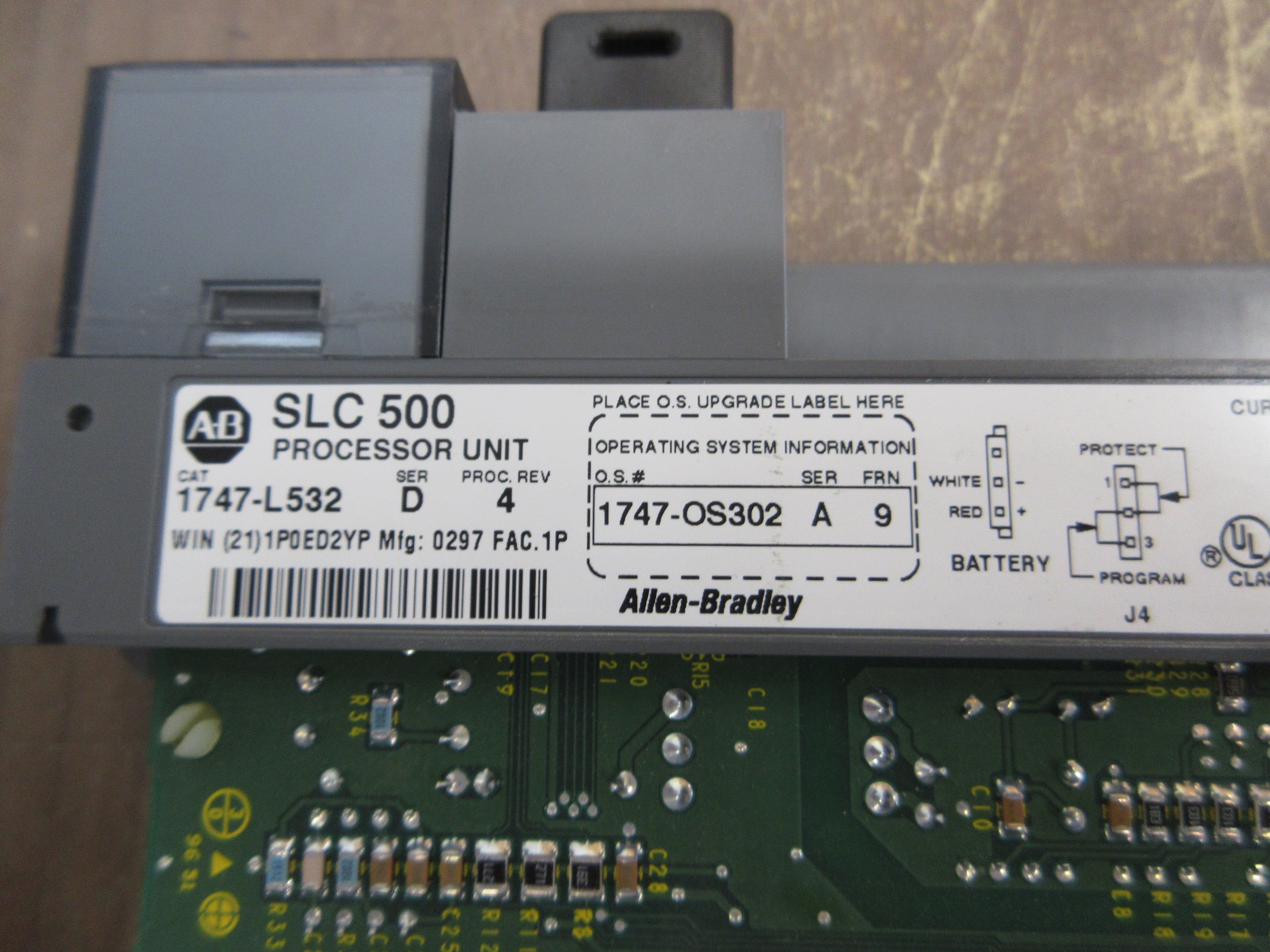 Allen-Bradley SLC 500 Processor Unit 1747-L532 Ser. D Proc Rev. 4 Used