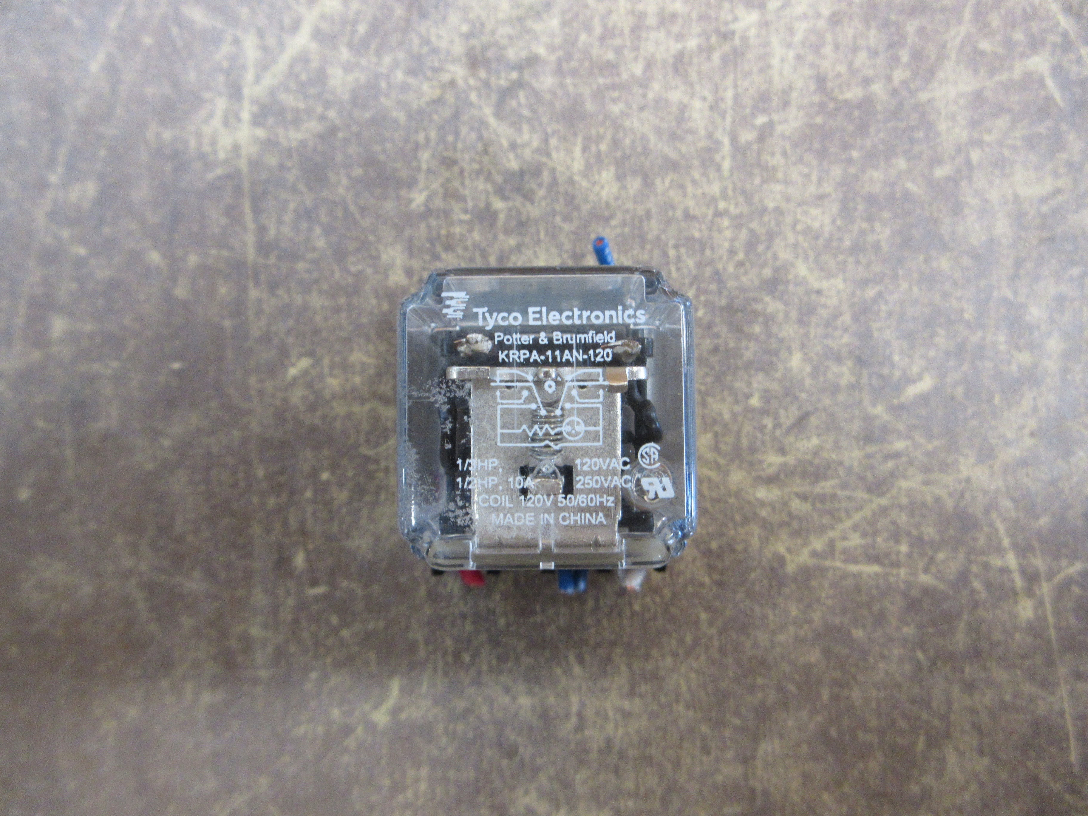 Tyco Potter & Brumfield Relay w/ Base KRPA-11AN-120 120V Coil Used