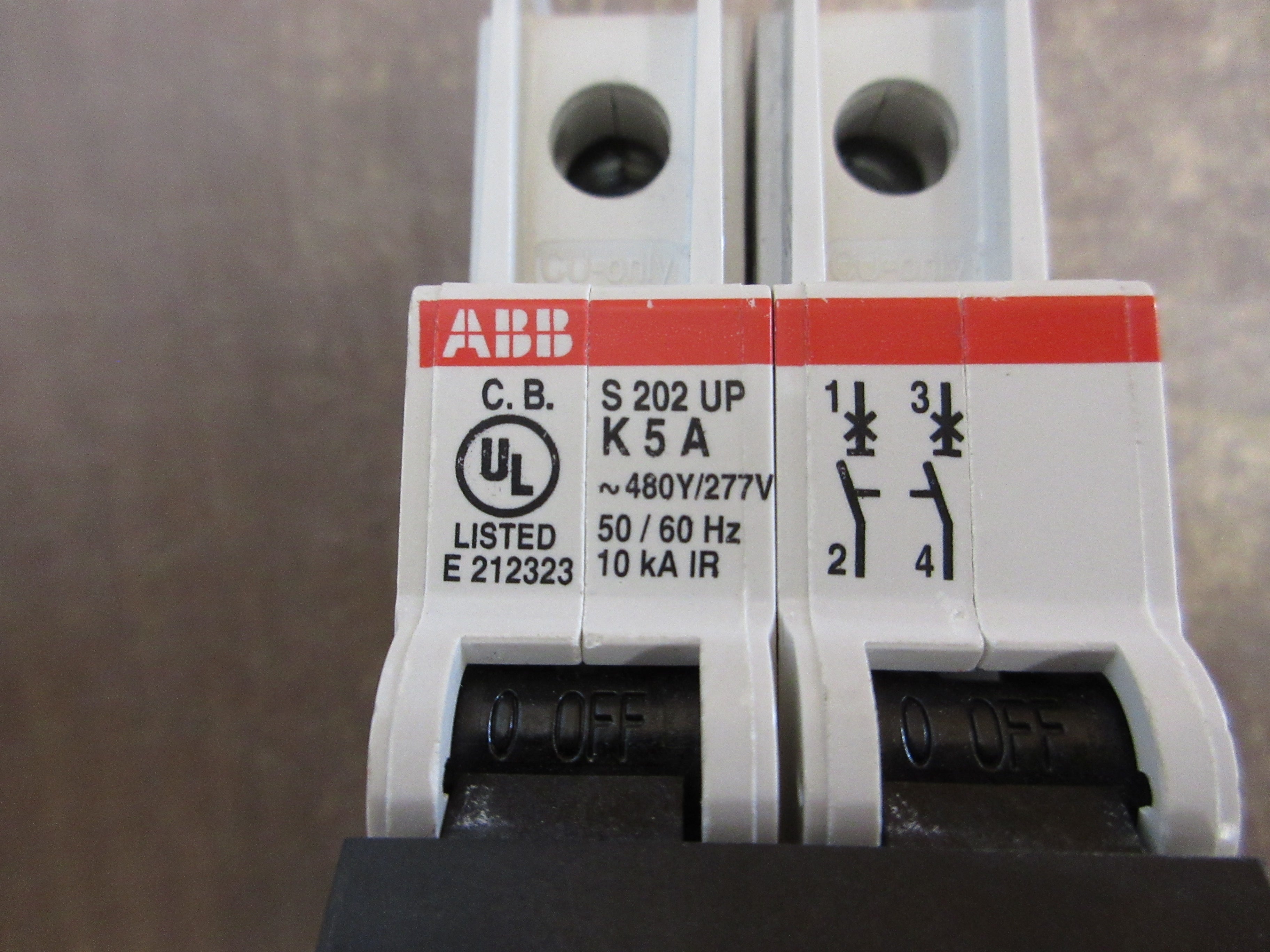 ABB Circuit Breaker S202UP-K5A 5A 480Y/277V 2P Used