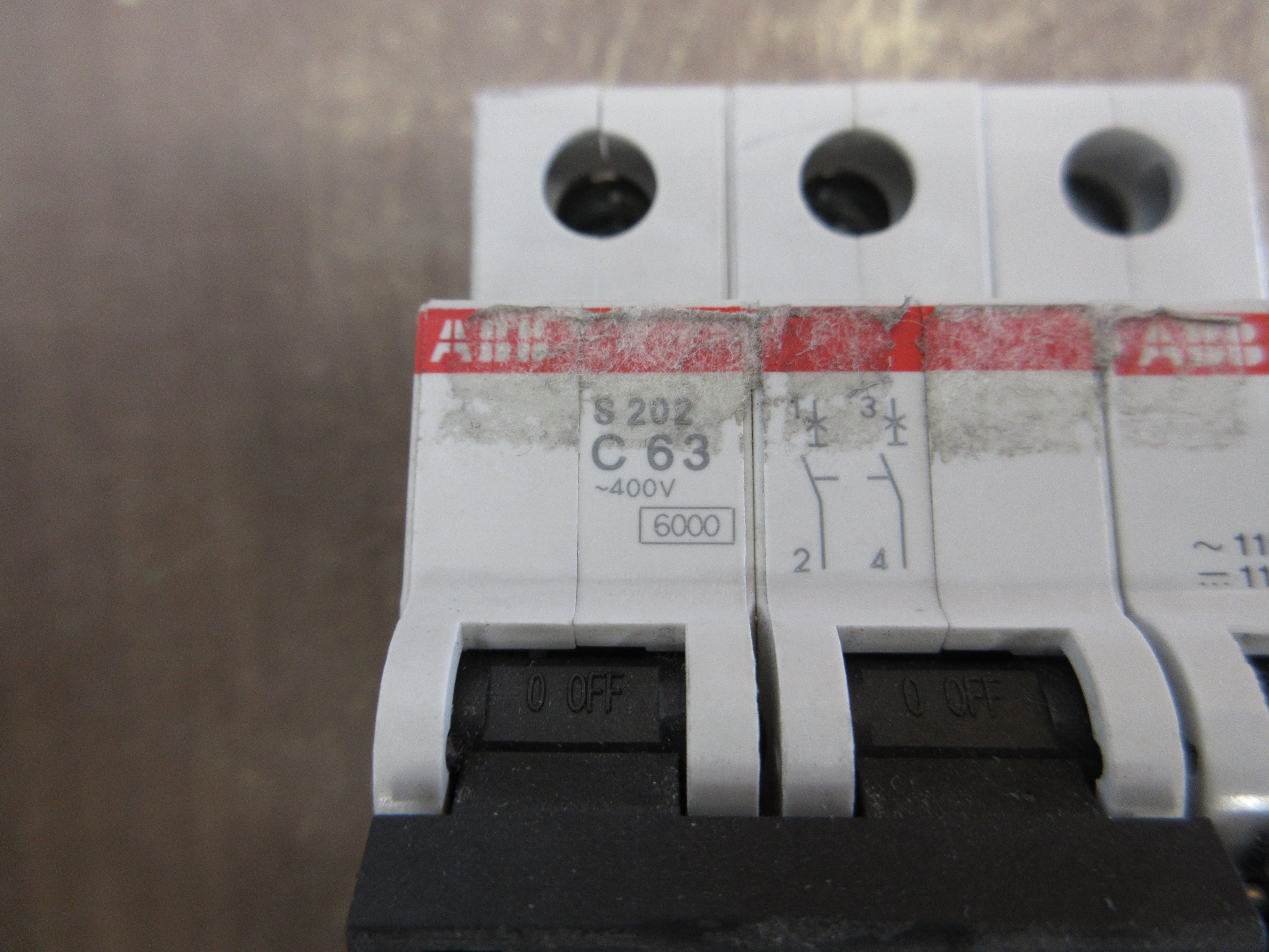 ABB Circuit Breaker S202-C63 63A 400V 3P Used