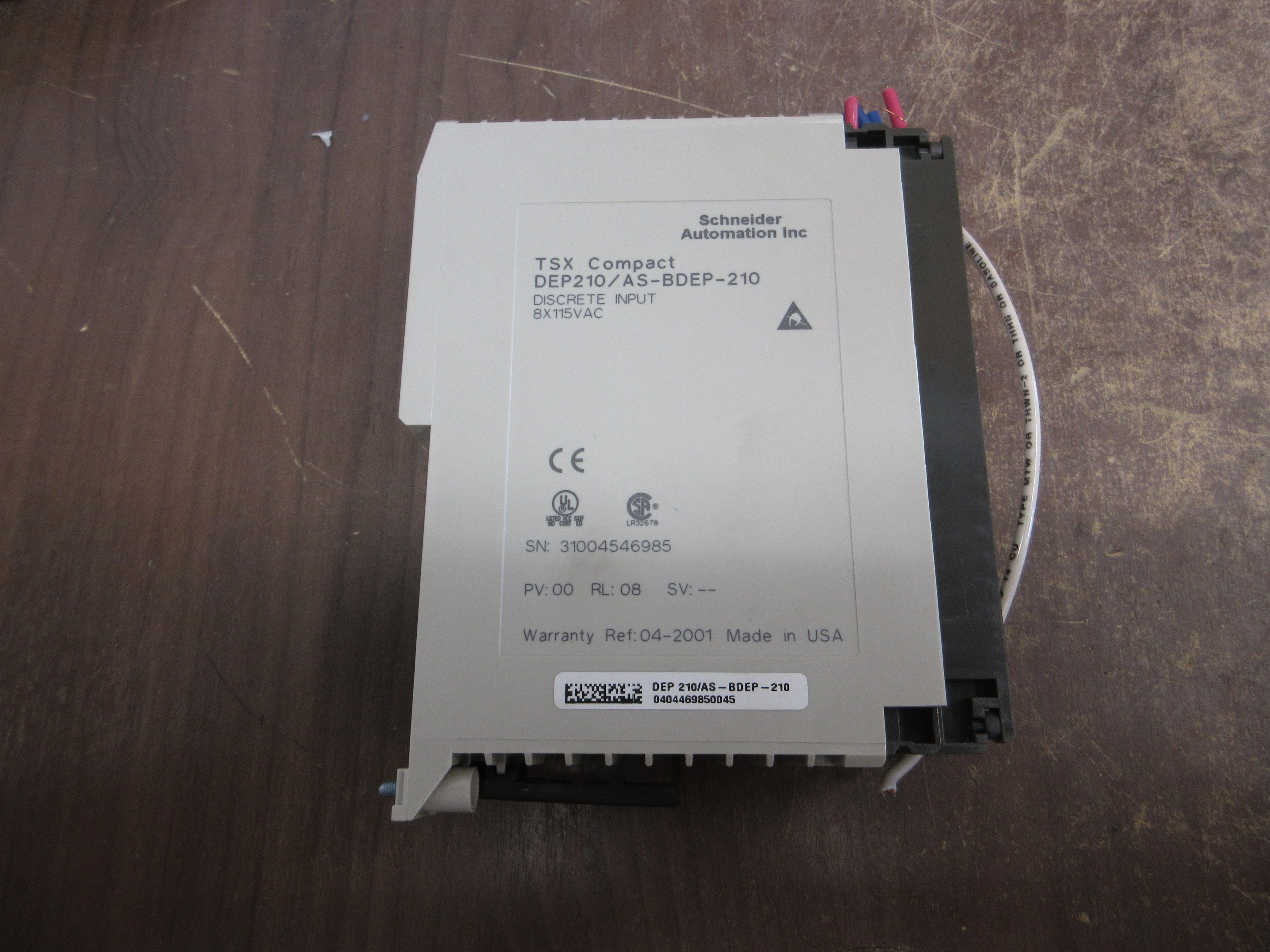 Schneider TSX Compact Discrete Input Module DEP210/AS-BDEP-210 8x 115VAC Used