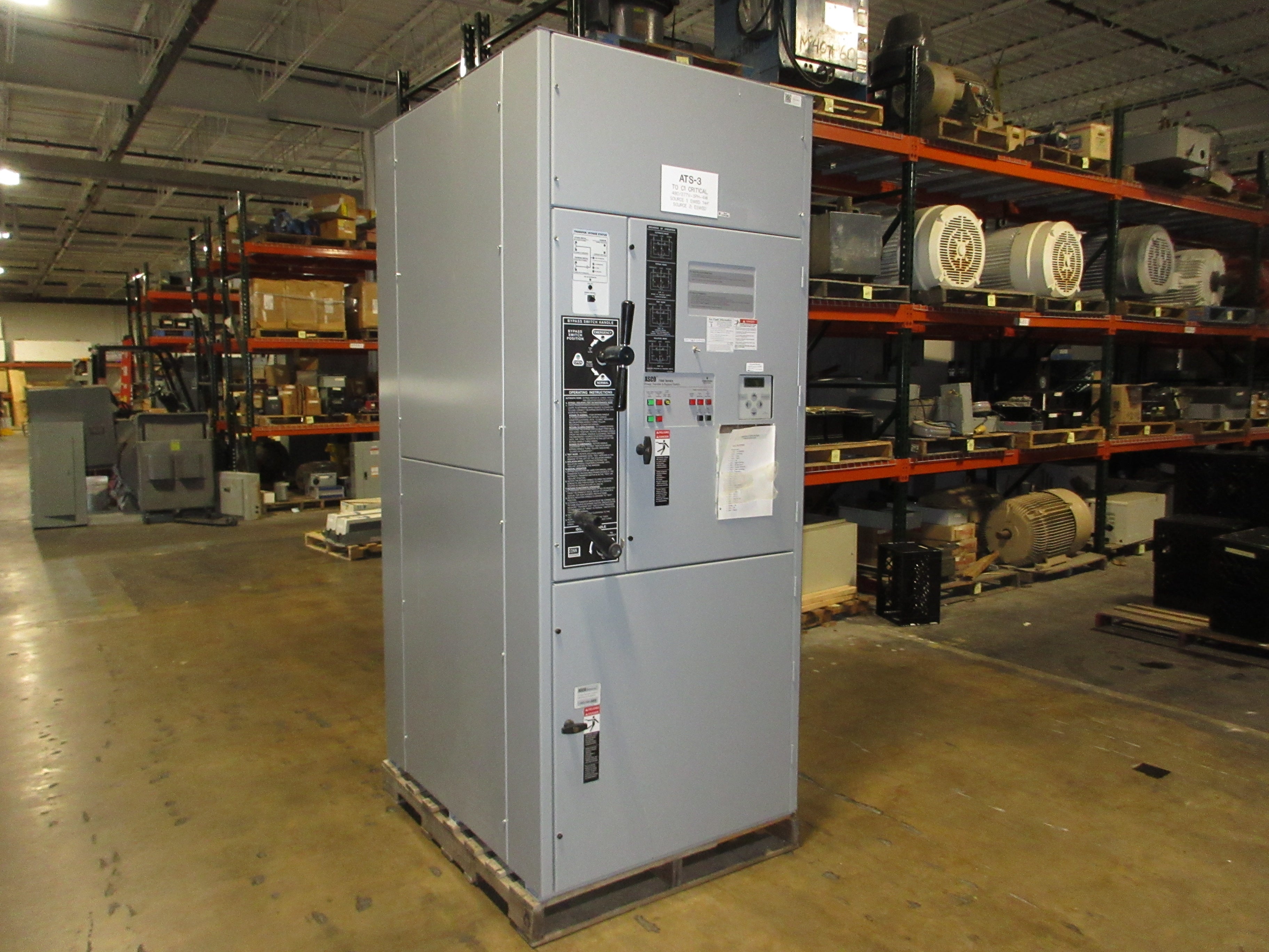 Asco 7000 Series Automatic Transfer Switch w/ Bypass H7ACTBB30800N50C 800A Used