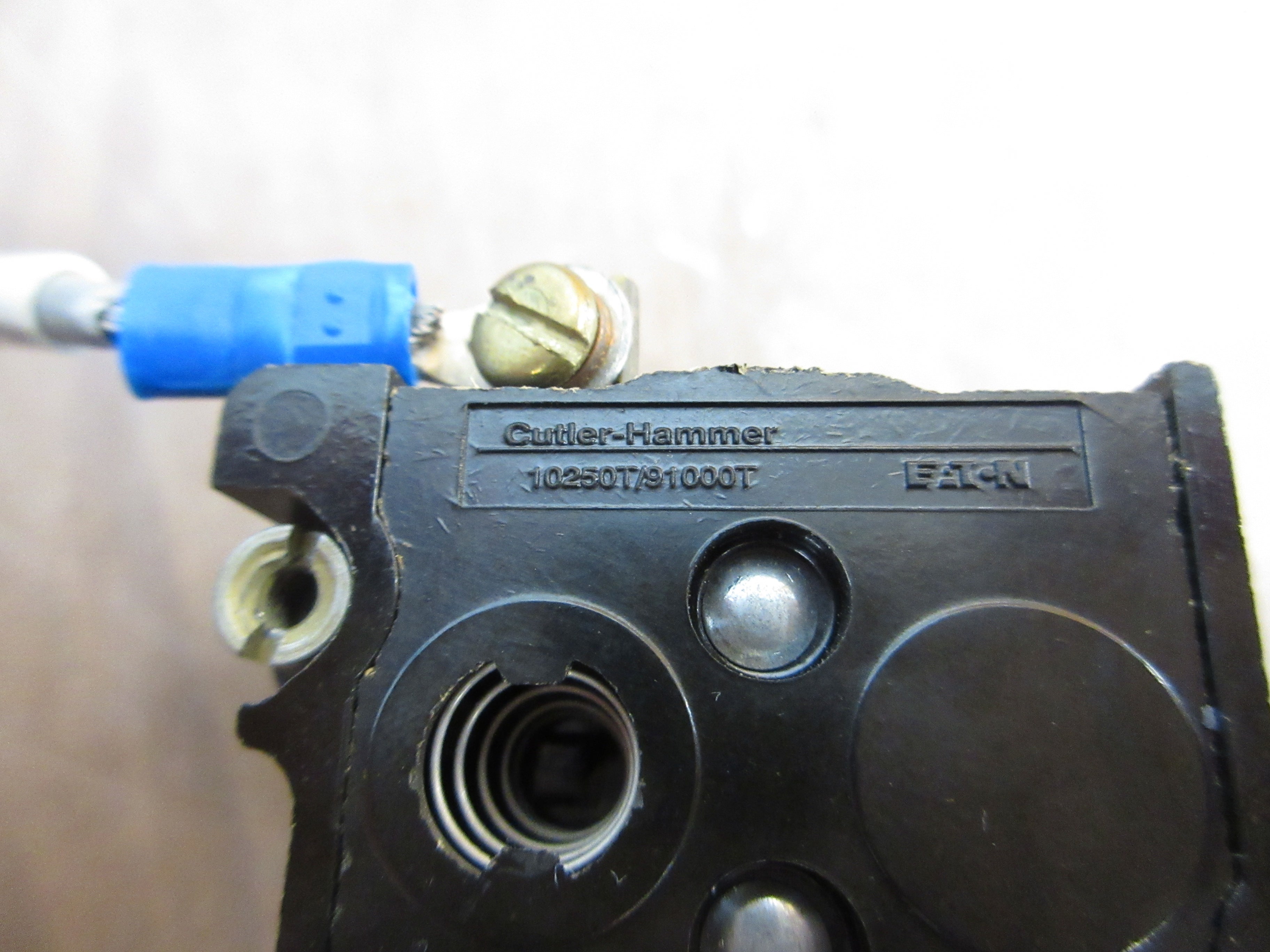 Cutler-Hammer Push Button 10250T/91000T Red "Trip" w/ Guard Used