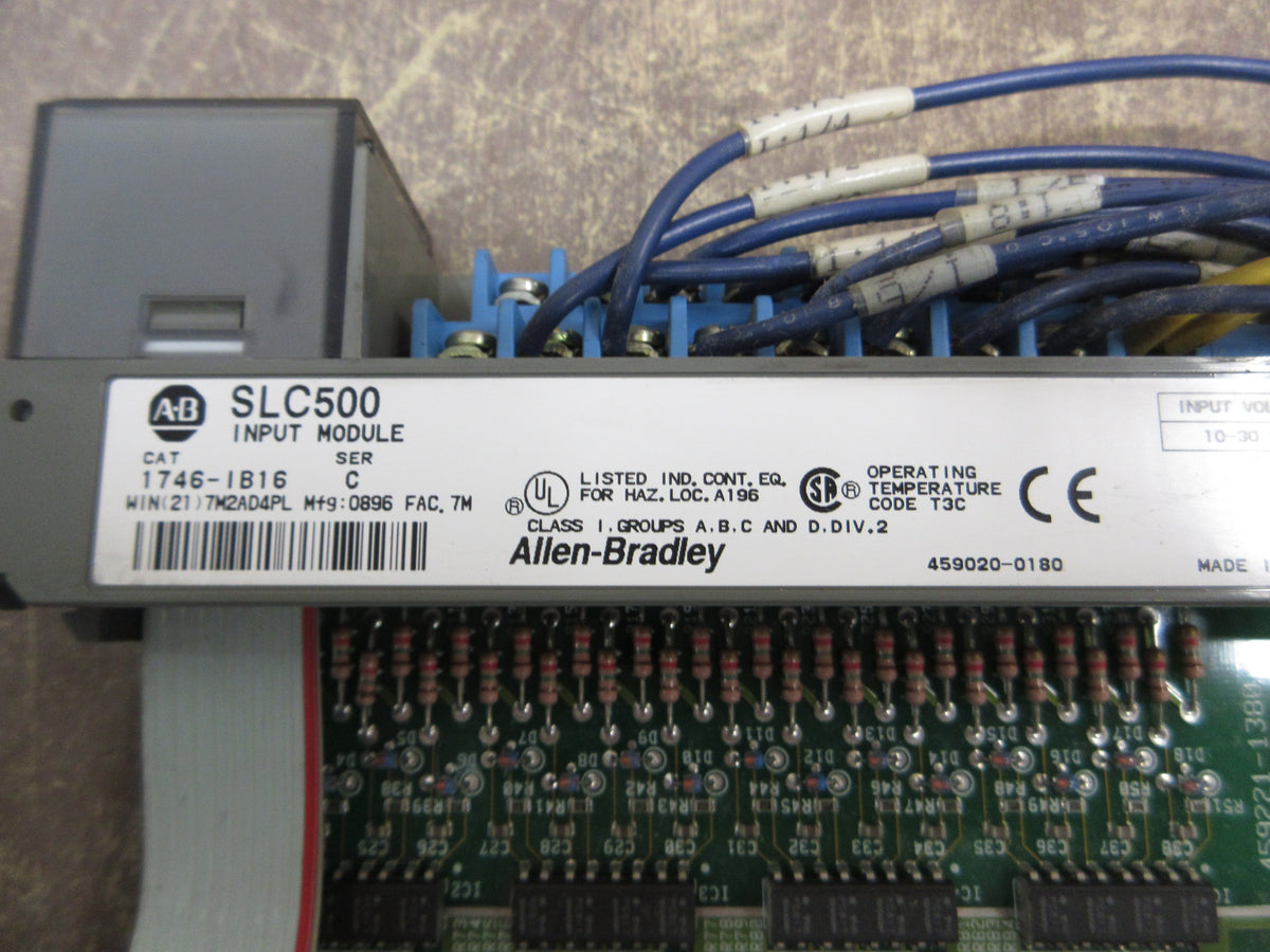 Allen-Bradley SLC 500 Input Module 1746-IB16 Series C 10-30 VDC Used