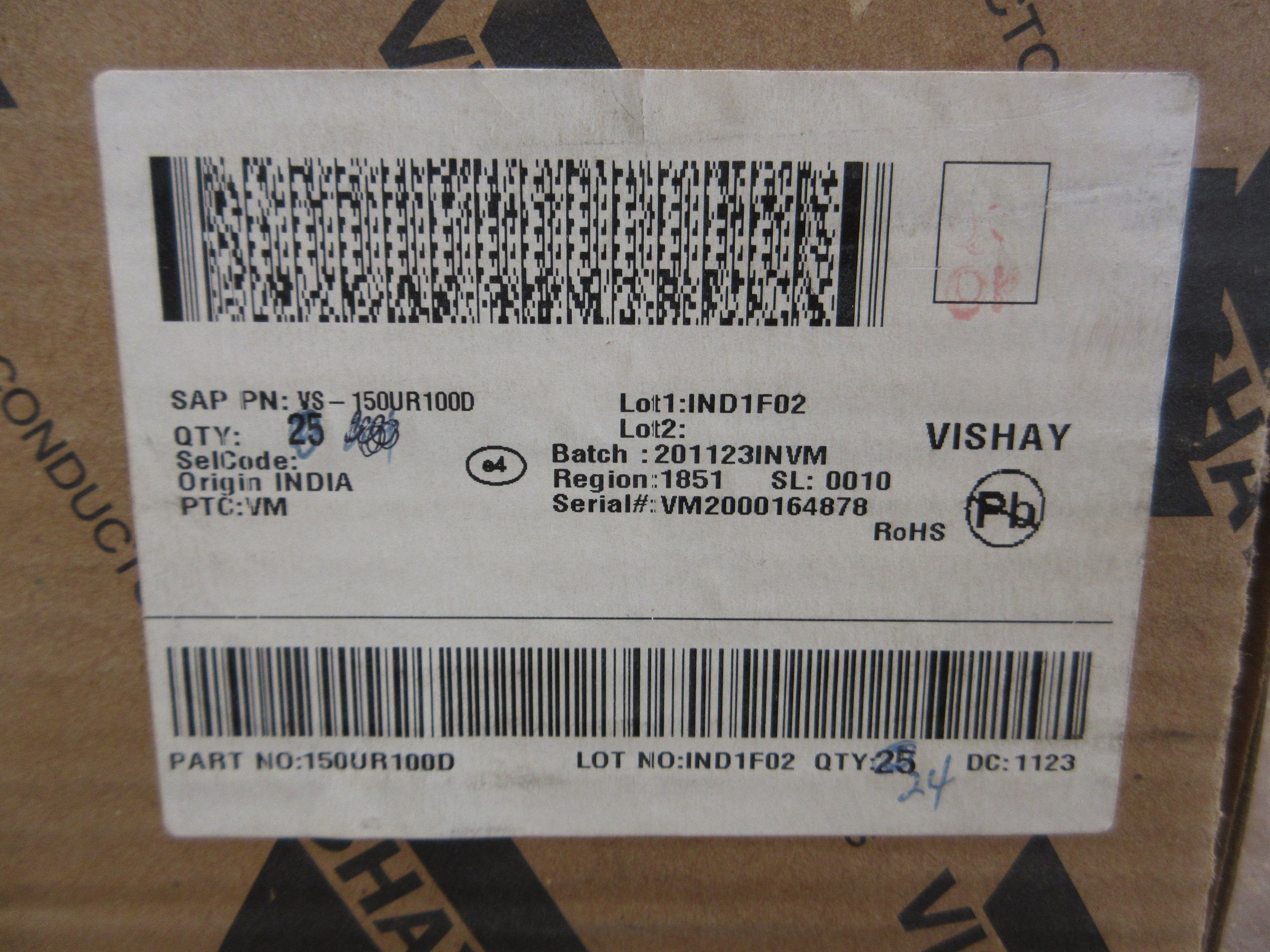 Vishay Diode VS-150UR100D *Box of 25* New Surplus