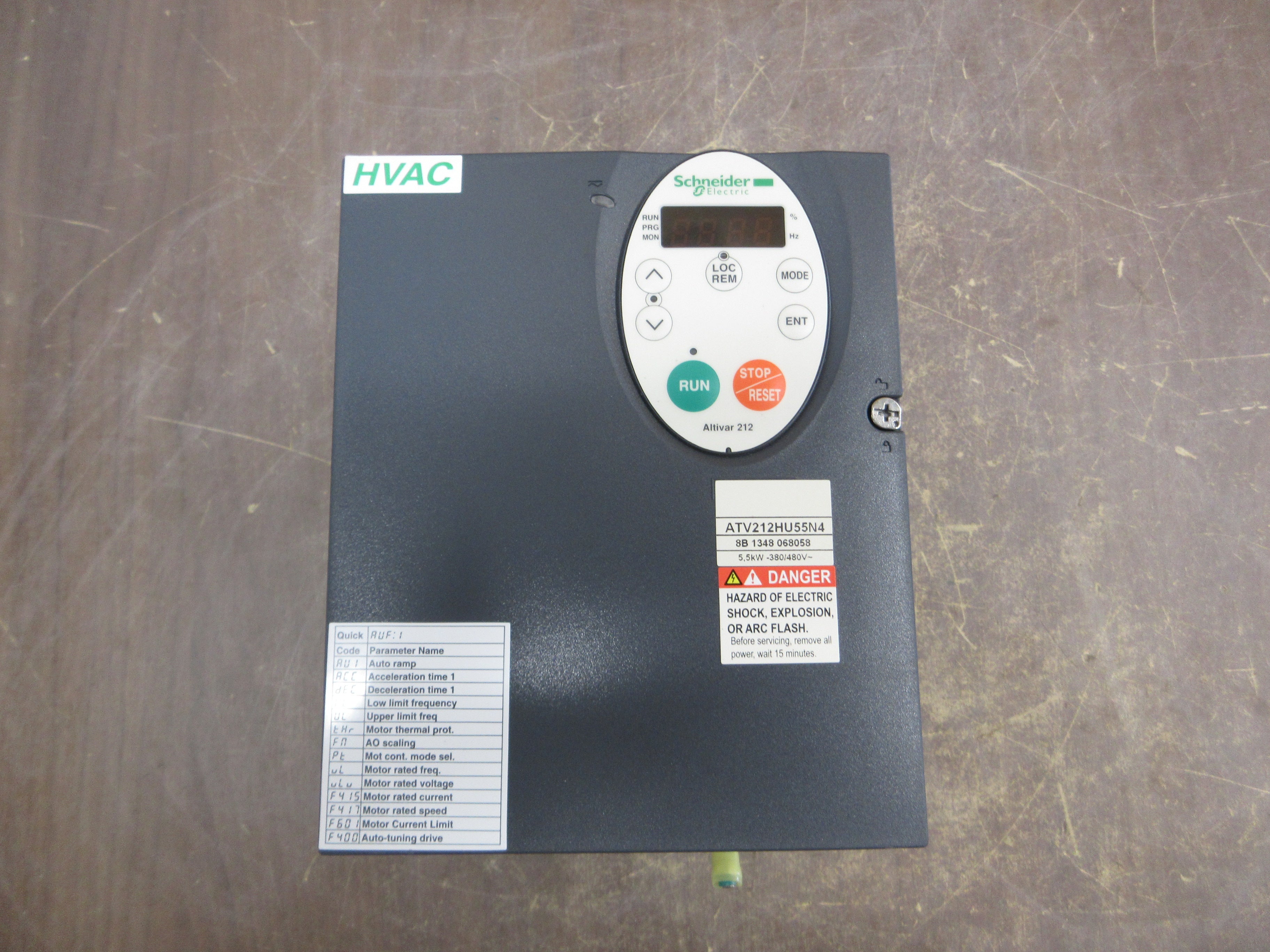 Schneider Electric Altivar AC Drive ATV212HU55N4 7.5HP 3Ph Used