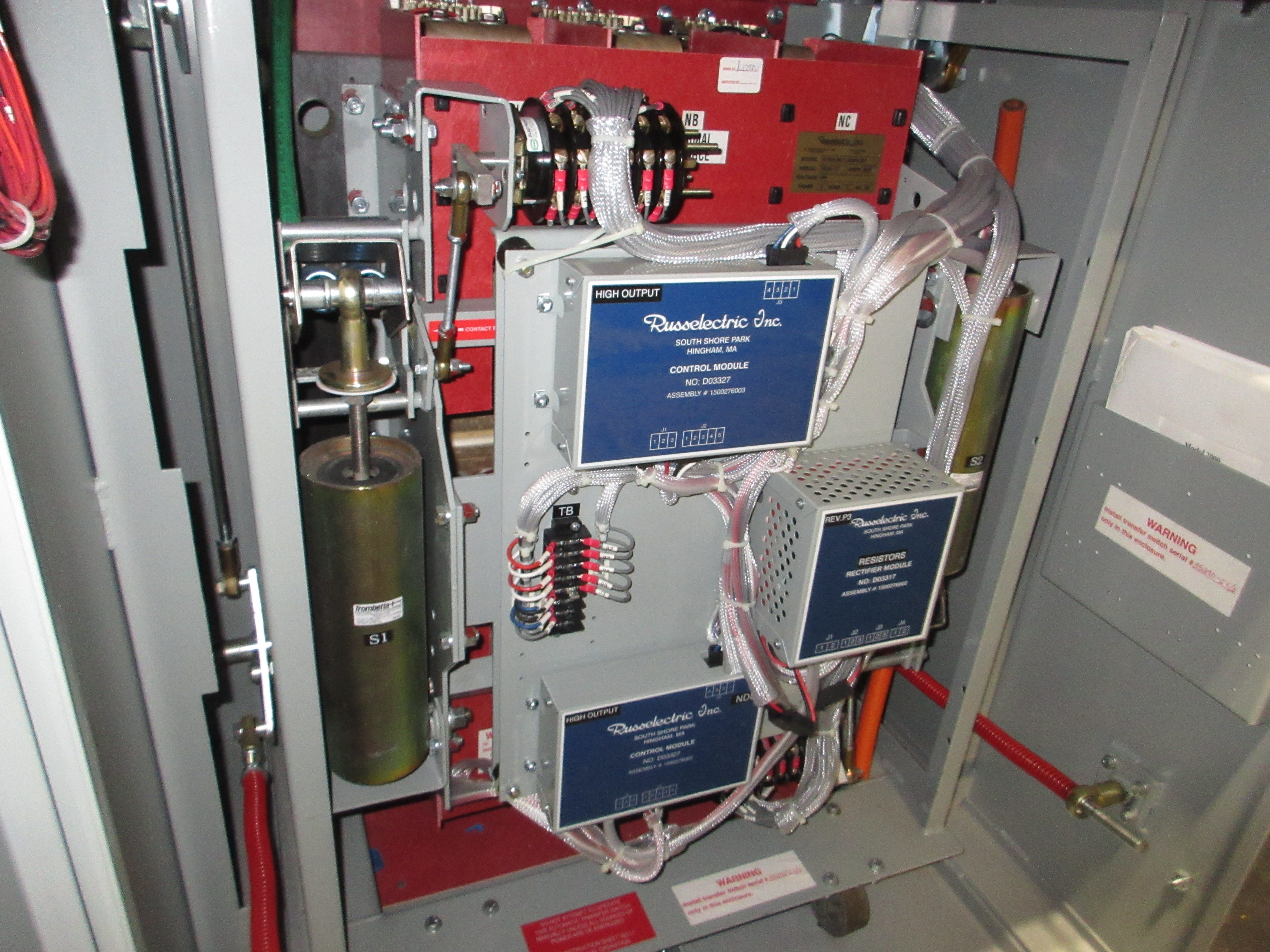 Russelectric Automatic Transfer Switch w/ Bypass RTBDLBCT-20003CEF 2000A 480V