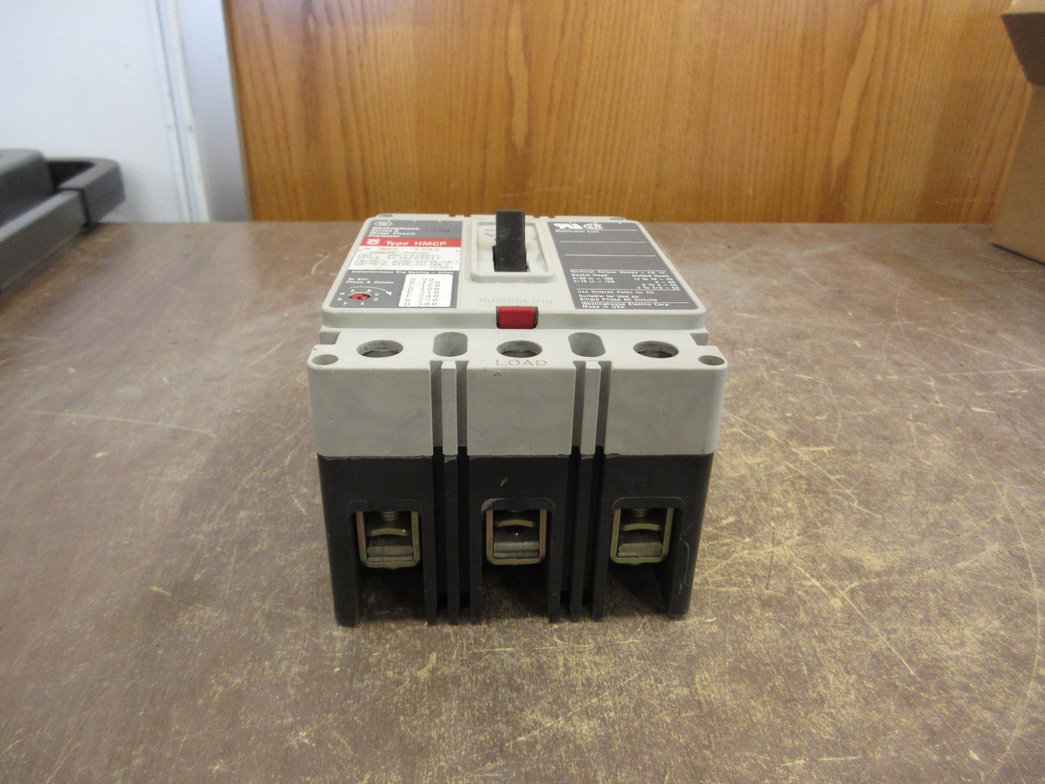 Cutler-Hammer Circuit Breaker HMCP030H1C 30A 600V 3P New Surplus