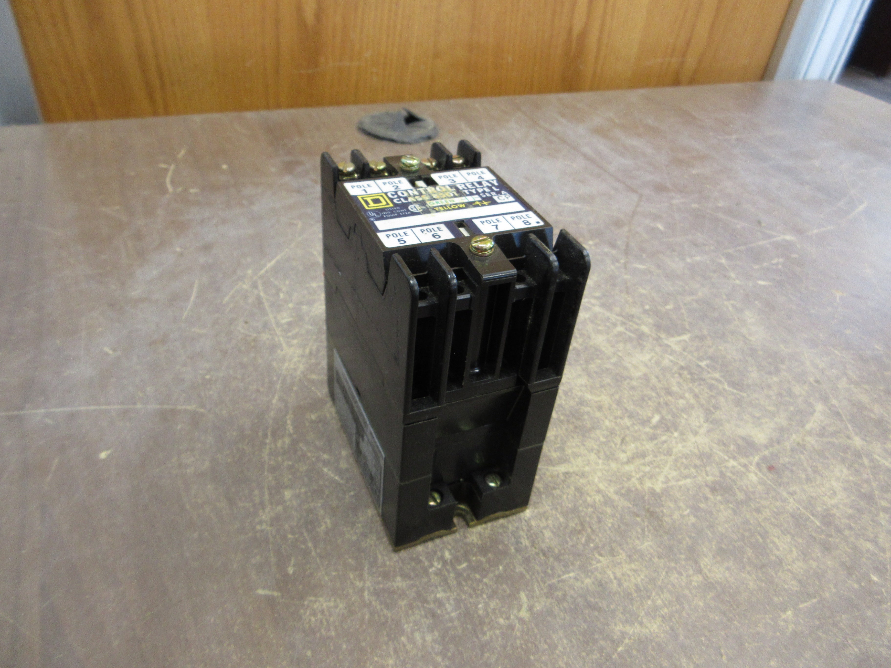 Square D Control Relay 8501 L0-40 Ser. A 120V Coil 8P 10A 600V Used