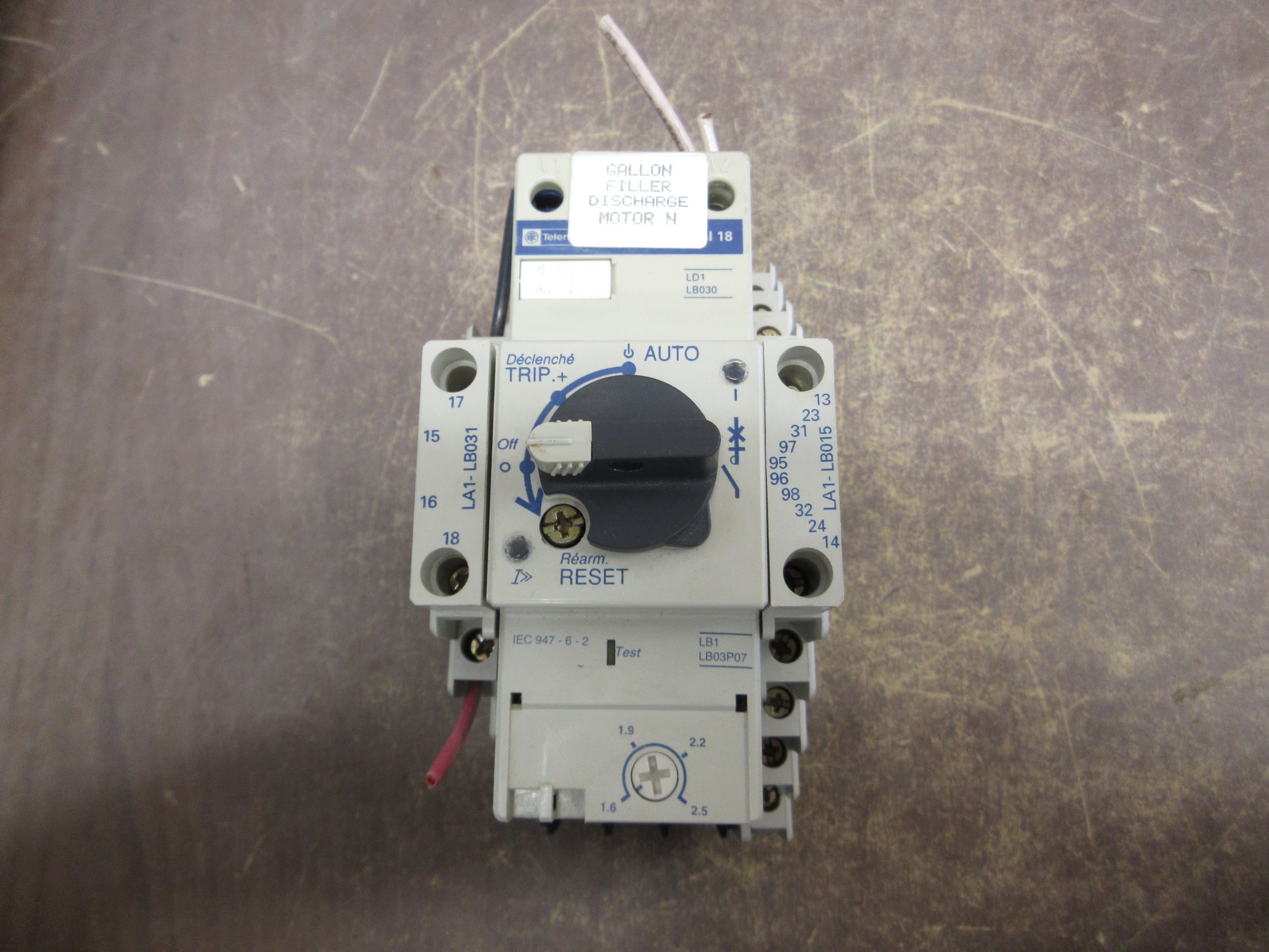 Telemecanique Integral 18 Starter LD1 LB030 115-120V Coil 18A 600V Used