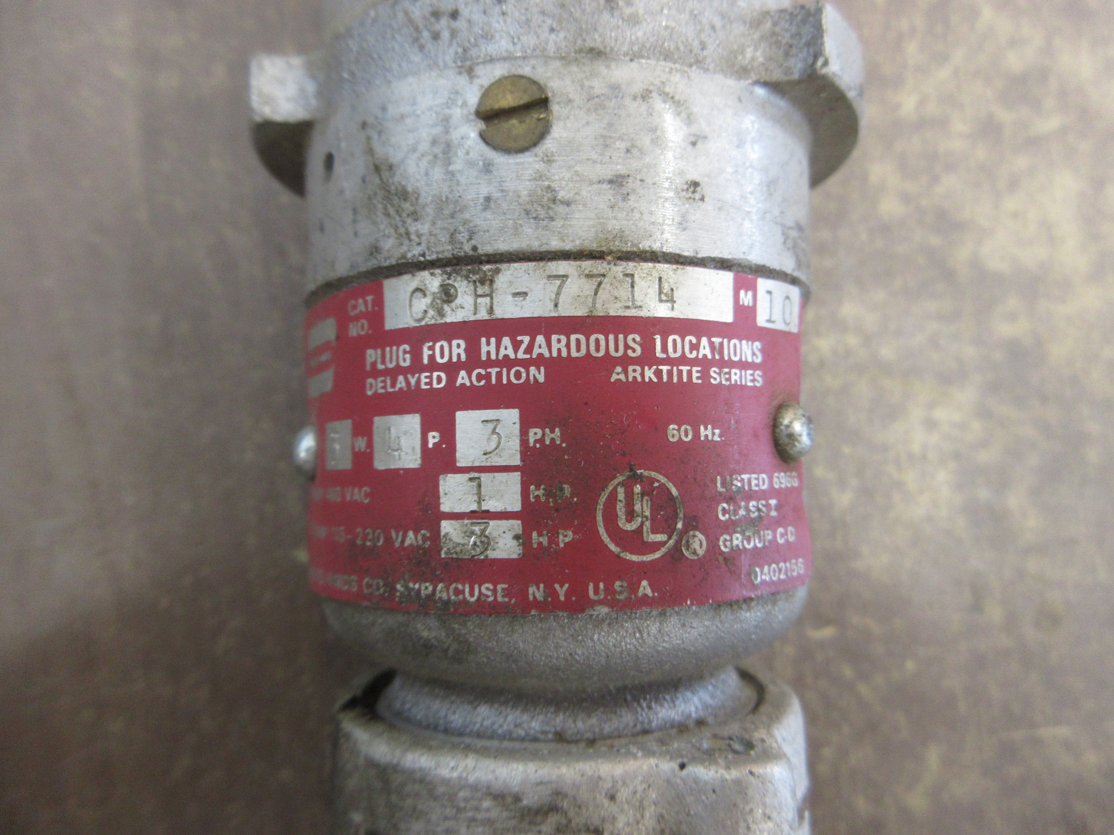 Crouse-Hinds Plug CPH7714 7/30A 460/115-230V 3W 4P 3Ph Used