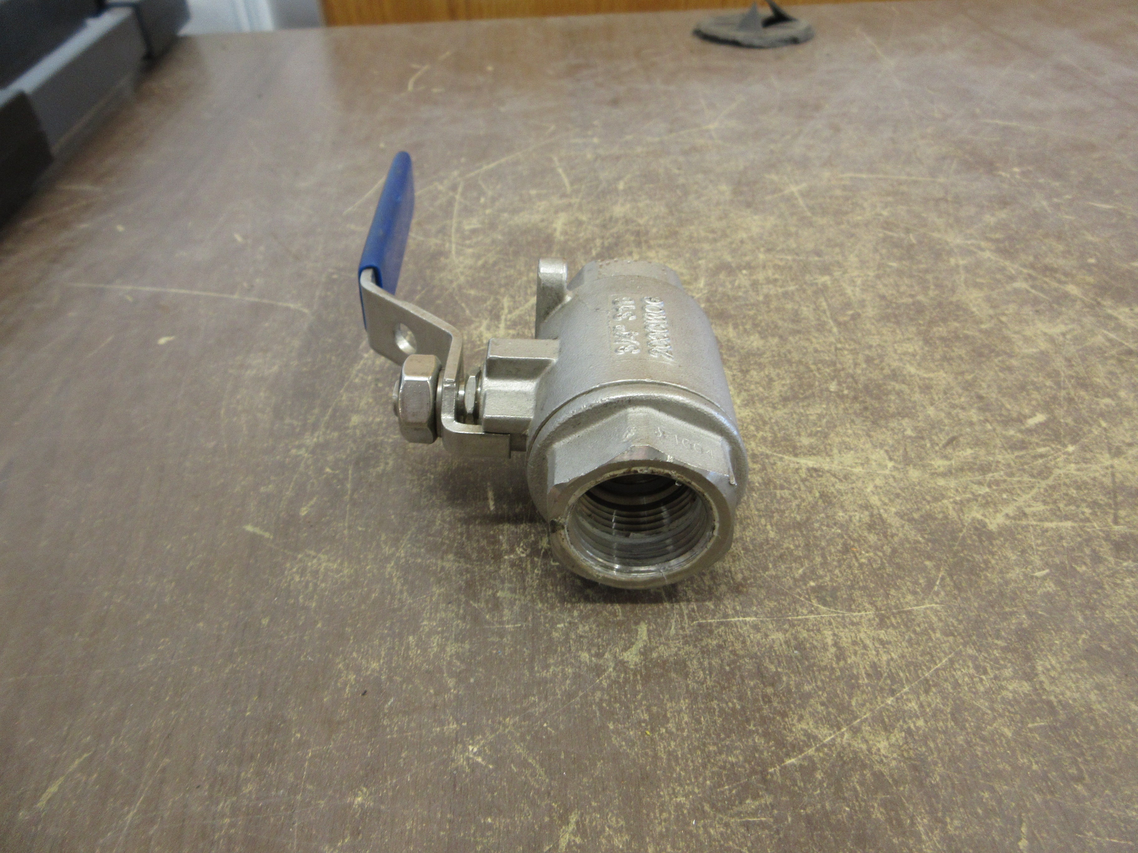 J-Flow Controls Stainless Steel Ball Valve JF1005 3/4" 2000 WOG Used
