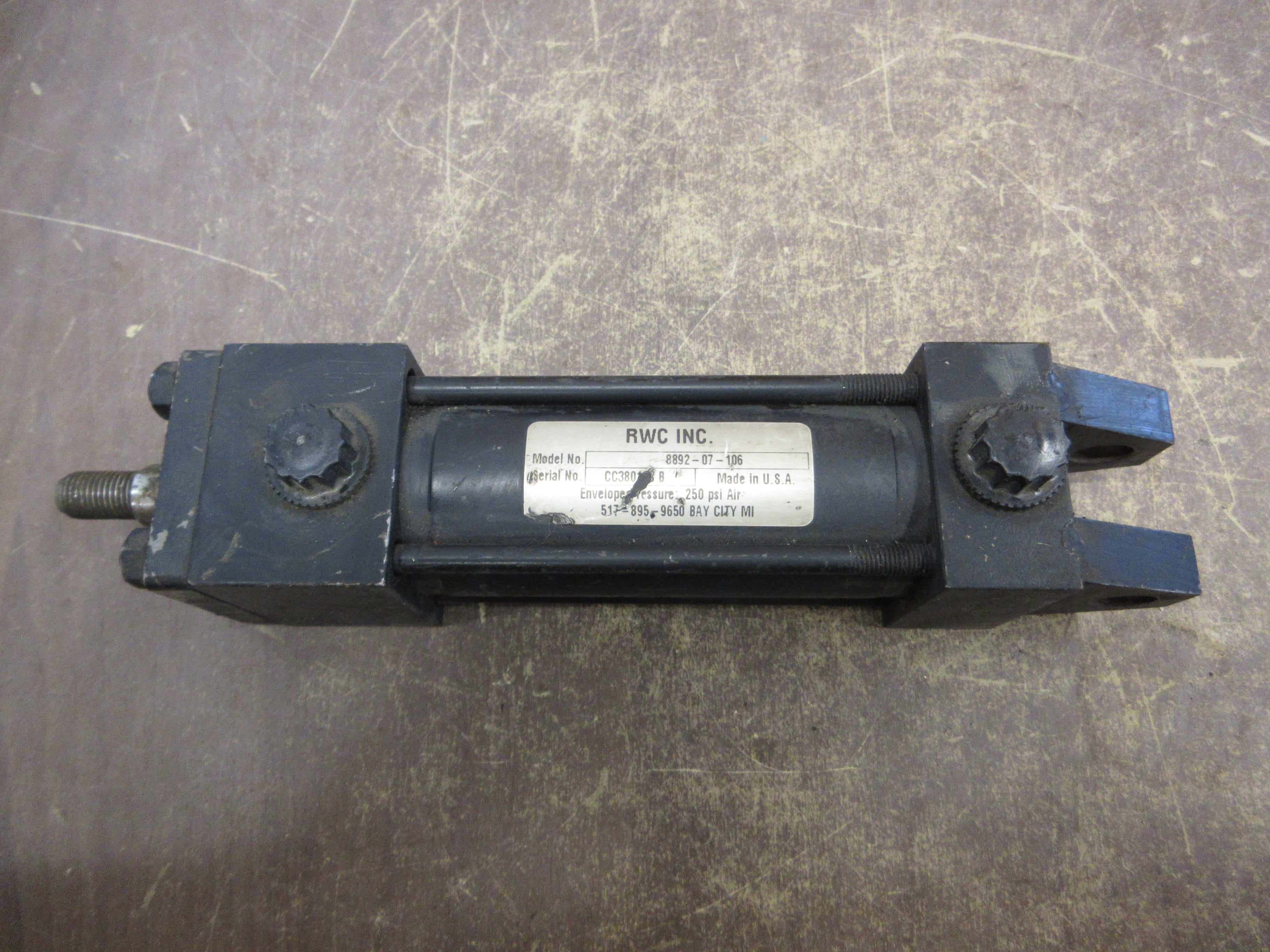 RWC Air Cylinder 8892-07-106 250 PSI Used
