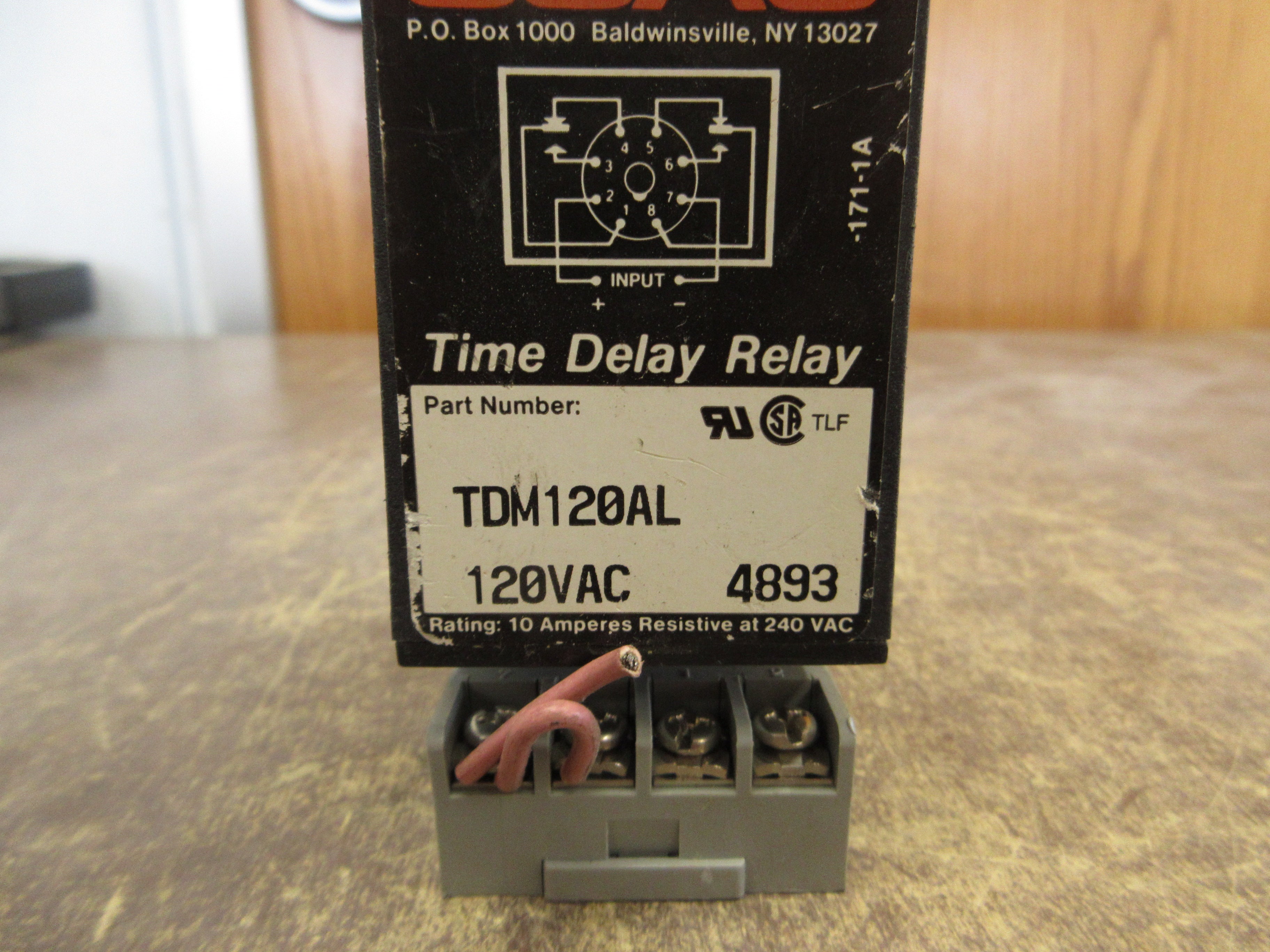 SSAC Time Delay Relay TDM120AL 120VAC w/ Base Used