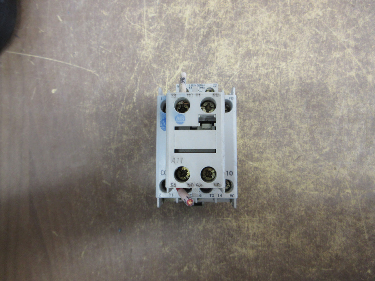 Allen-Bradley Contactor 100-C09*10 120V Coil 25A 600V w/ Aux Contact Block Used