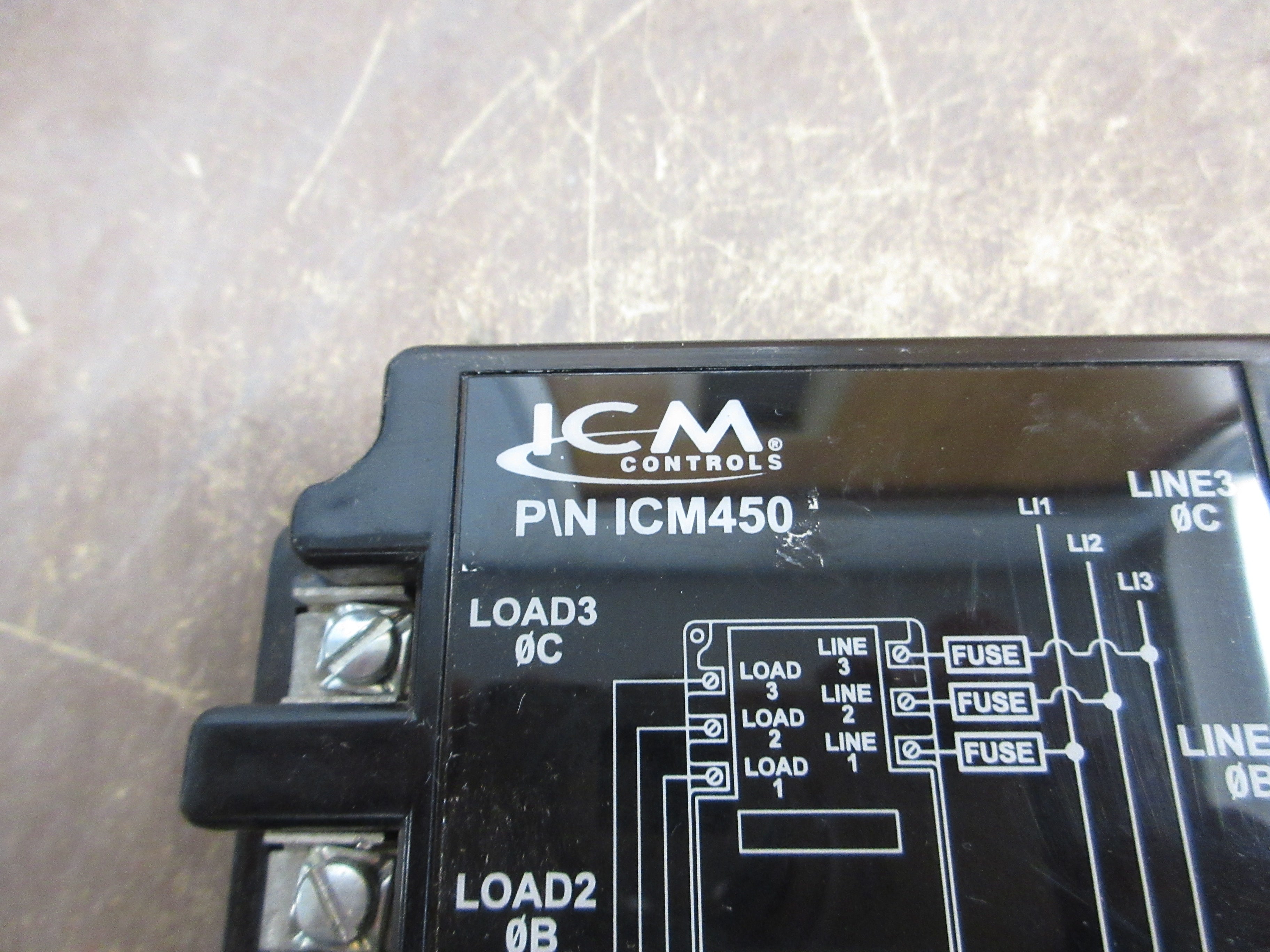 ICM Controls Three Phase Voltage Monitor ICM450 190-630V 50-60Hz Used