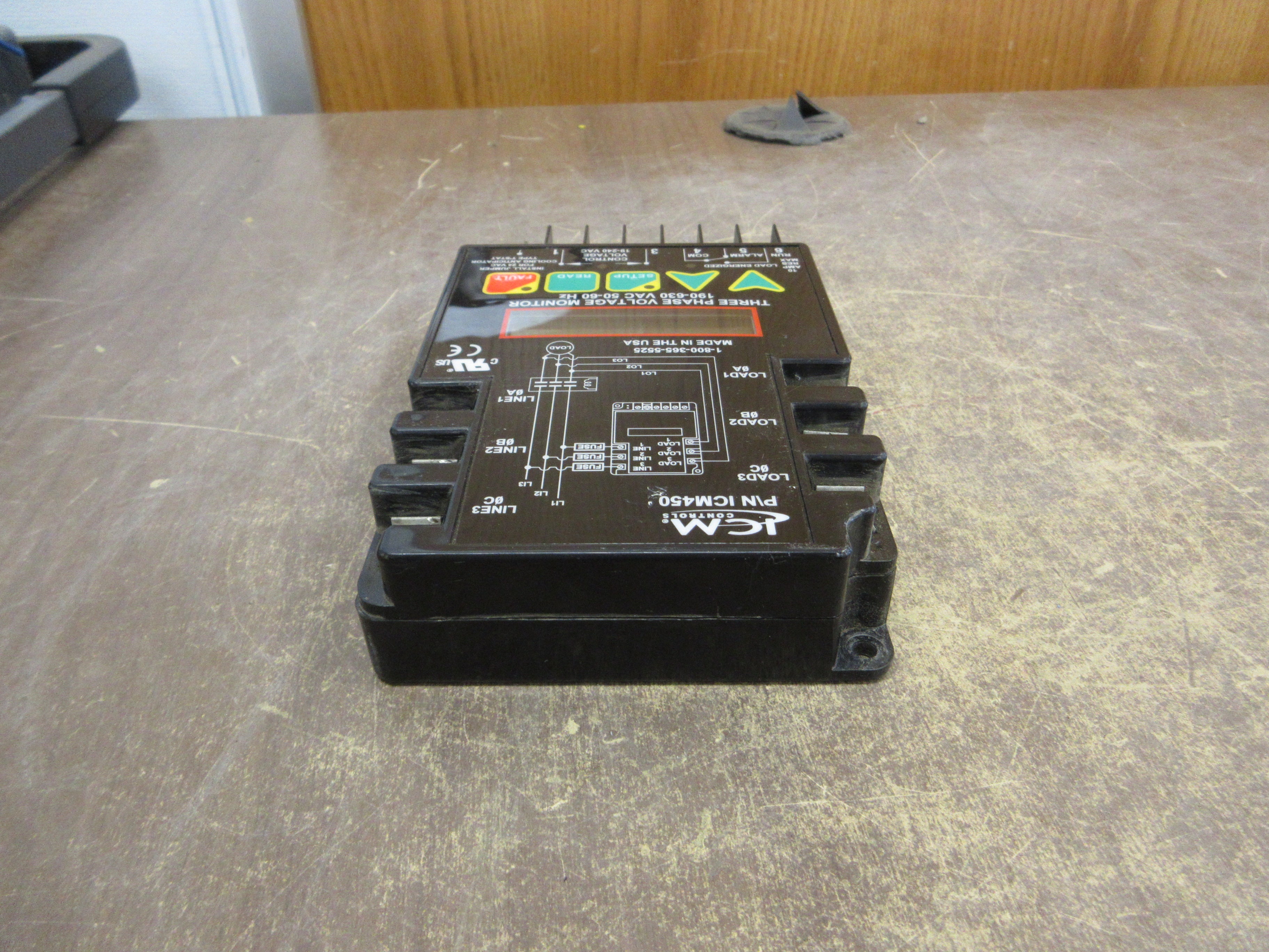 ICM Controls Three Phase Voltage Monitor ICM450 190-630V 50-60Hz Used