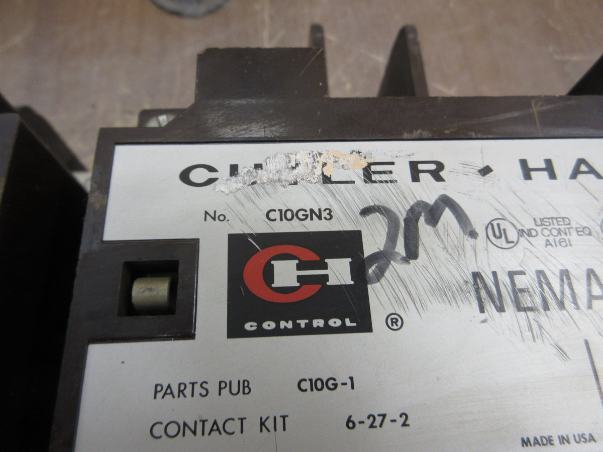 Cutler-Hammer 2-Speed Contactor C10FN3 / C10GN3 Size 4 / Size 5 480V Coil Used