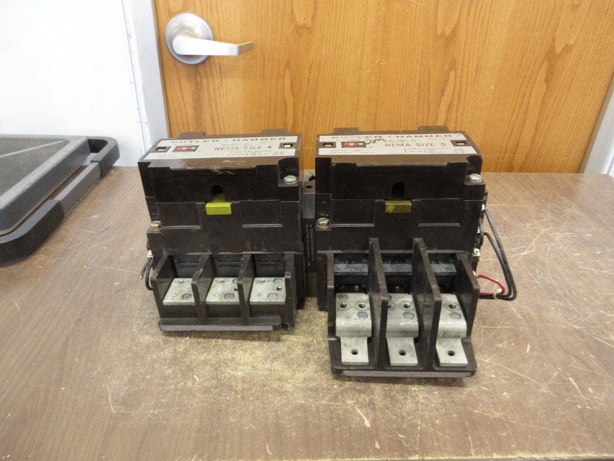 Cutler-Hammer 2-Speed Contactor C10FN3 / C10GN3 Size 4 / Size 5 480V Coil Used