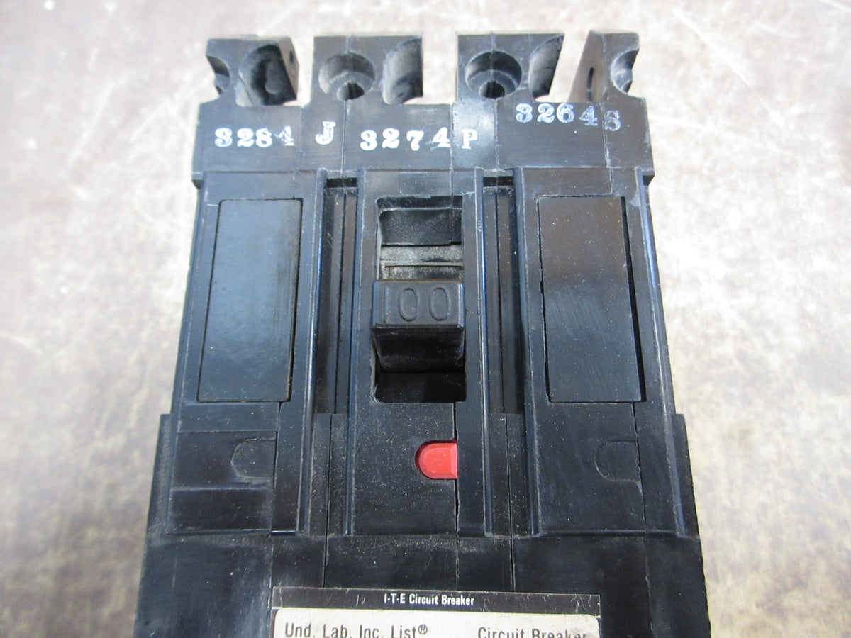 Gould ITE Circuit Breaker E43B100 100A 480V 3P Used