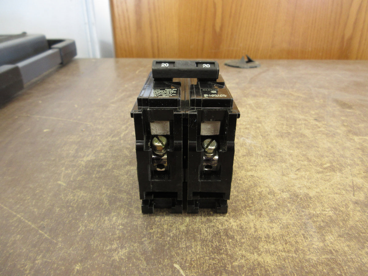 Siemens Type BQ Bolt-On Circuit Breaker BQ2B020 20A 120/240V 2P *Lot of 2* Used
