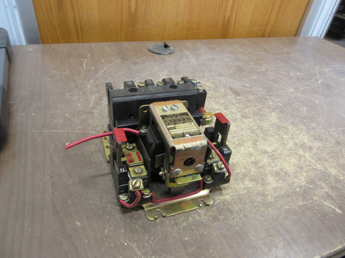 Square D Size1 Starter 8536 CO-3 S Ser. A 120V Coil 600V Used