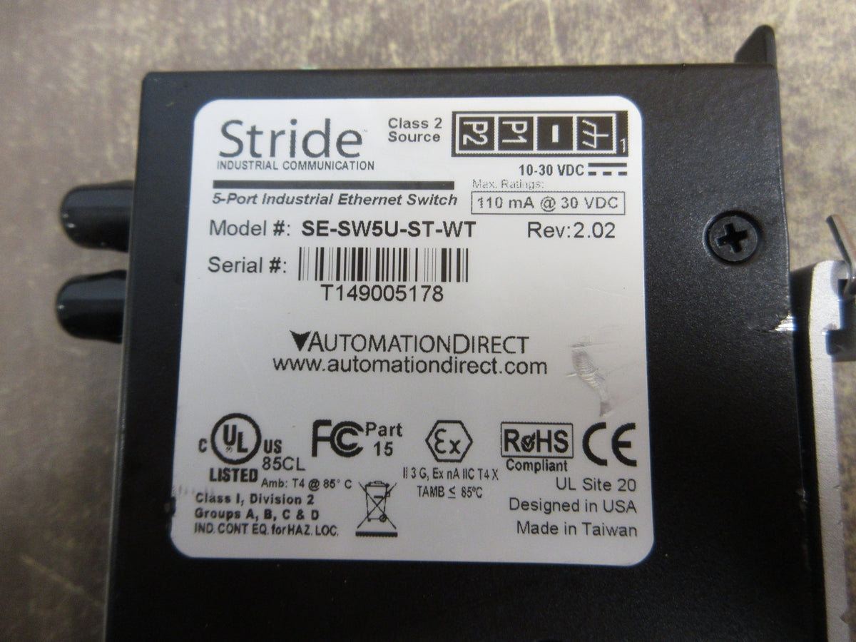 Automation Direct Stride Industrial Ethernet Switch SE-SW5U-ST-WT Rev. 2.02