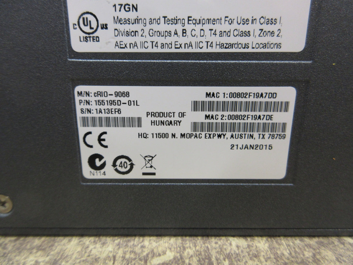 National Instruments CRIO-9068 Controller 155195D-01L 8-Slot Used