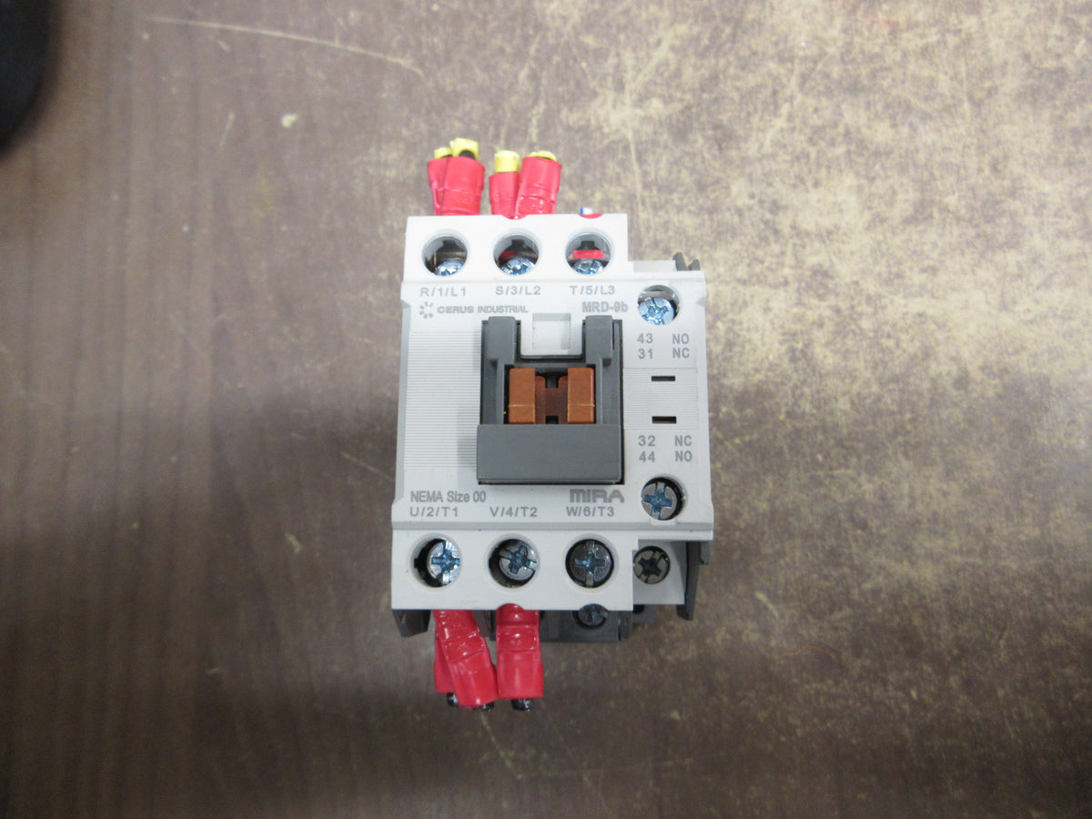 Cerus Industrial Mira Size 00 Contactor MRD-9b 24VDC Coil 25A 600V Used