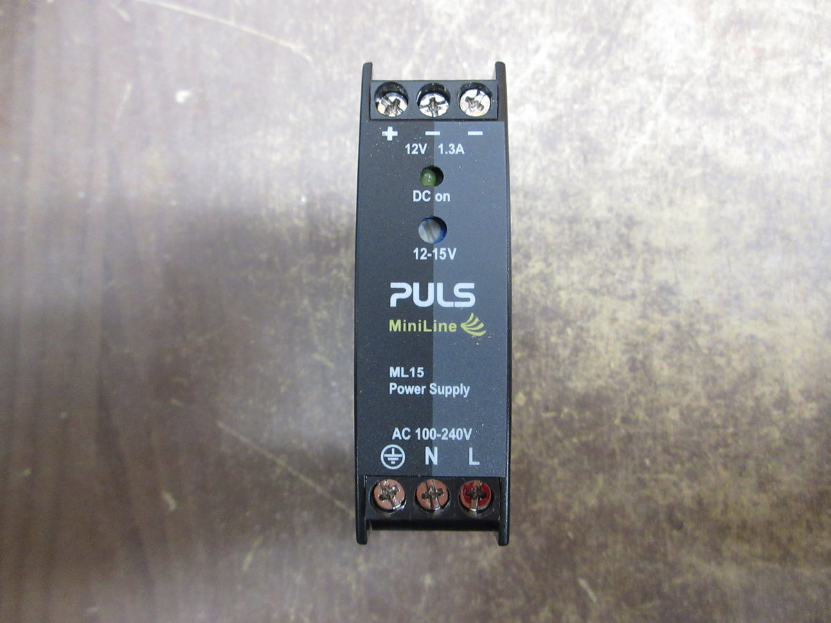 Puls MiniLine Power Supply ML15.121 15W Output: 12-15VDC 1.3-1.0A Used