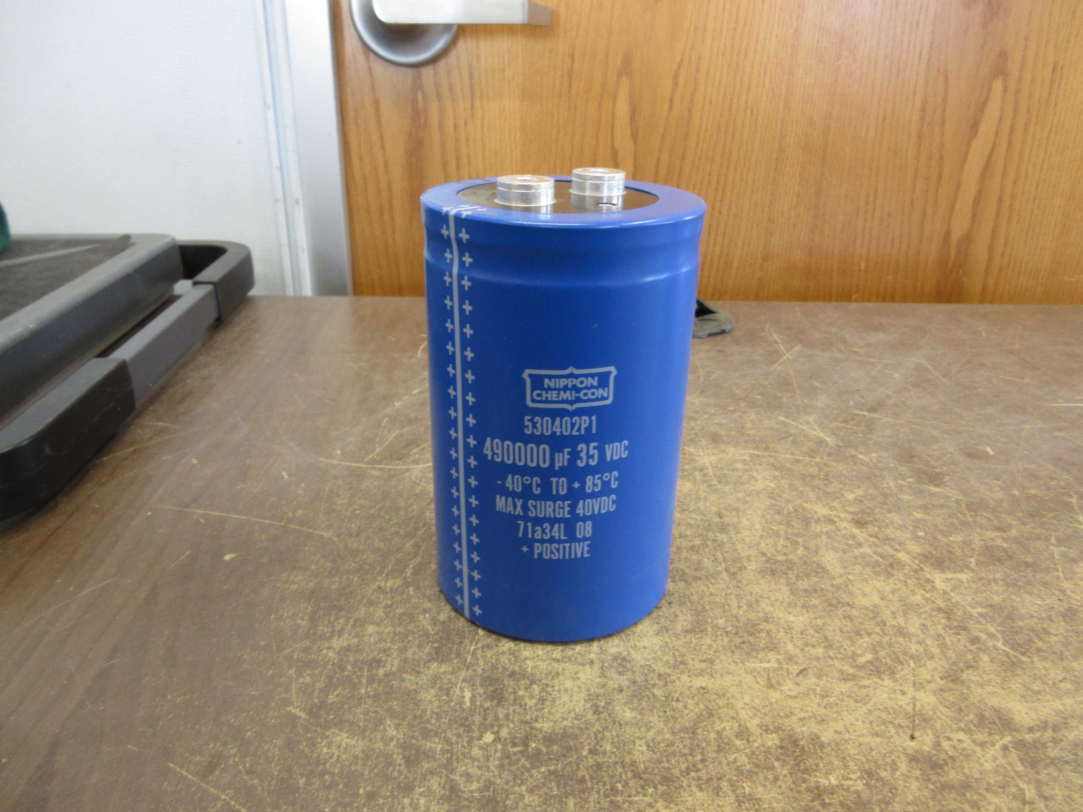 Nippon Chemi-Con Capacitor 530402P1 490,000uF 35VDC Used