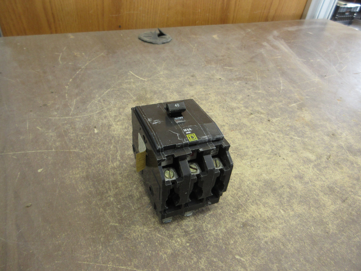 Square D Clip-On Circuit Breaker QO340 40A 240V 3P Used