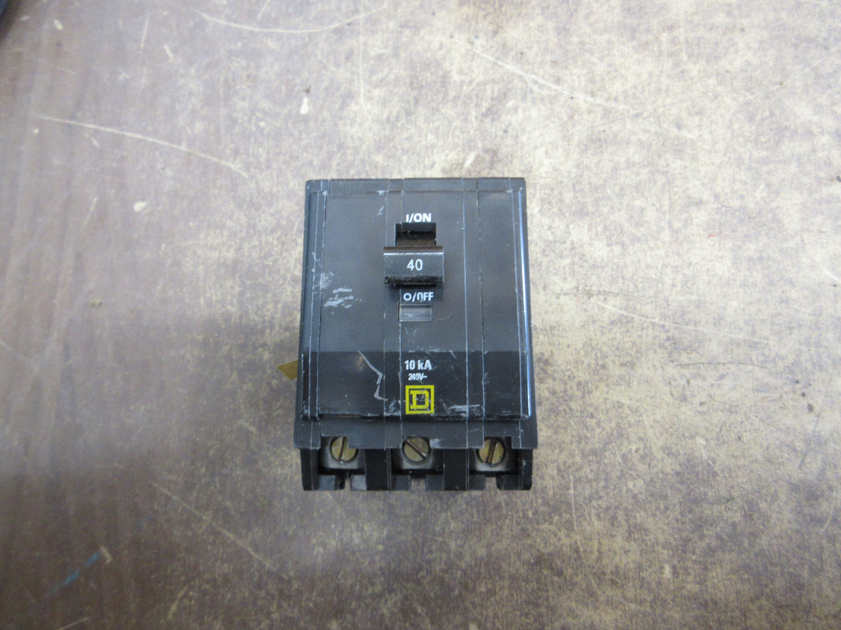Square D Clip-On Circuit Breaker QO340 40A 240V 3P Used
