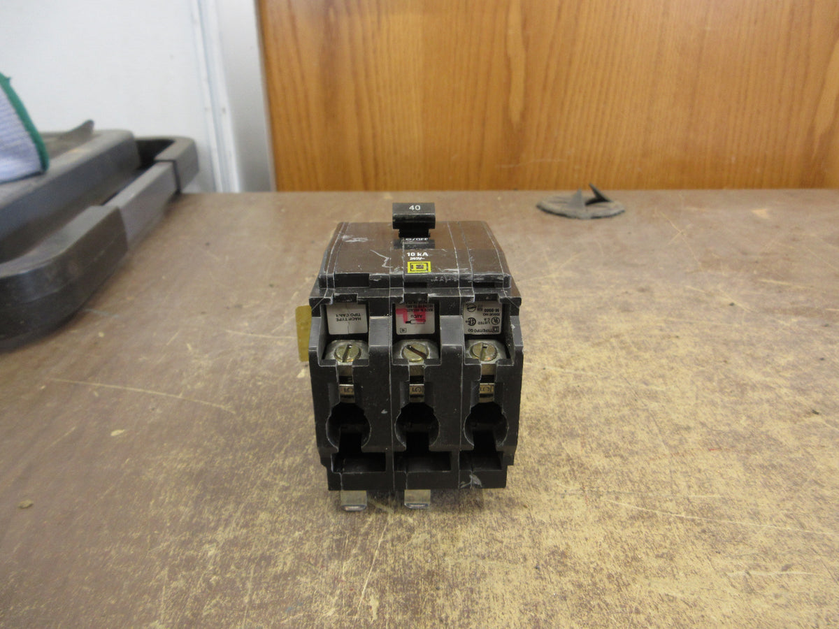 Square D Clip-On Circuit Breaker QO340 40A 240V 3P Used