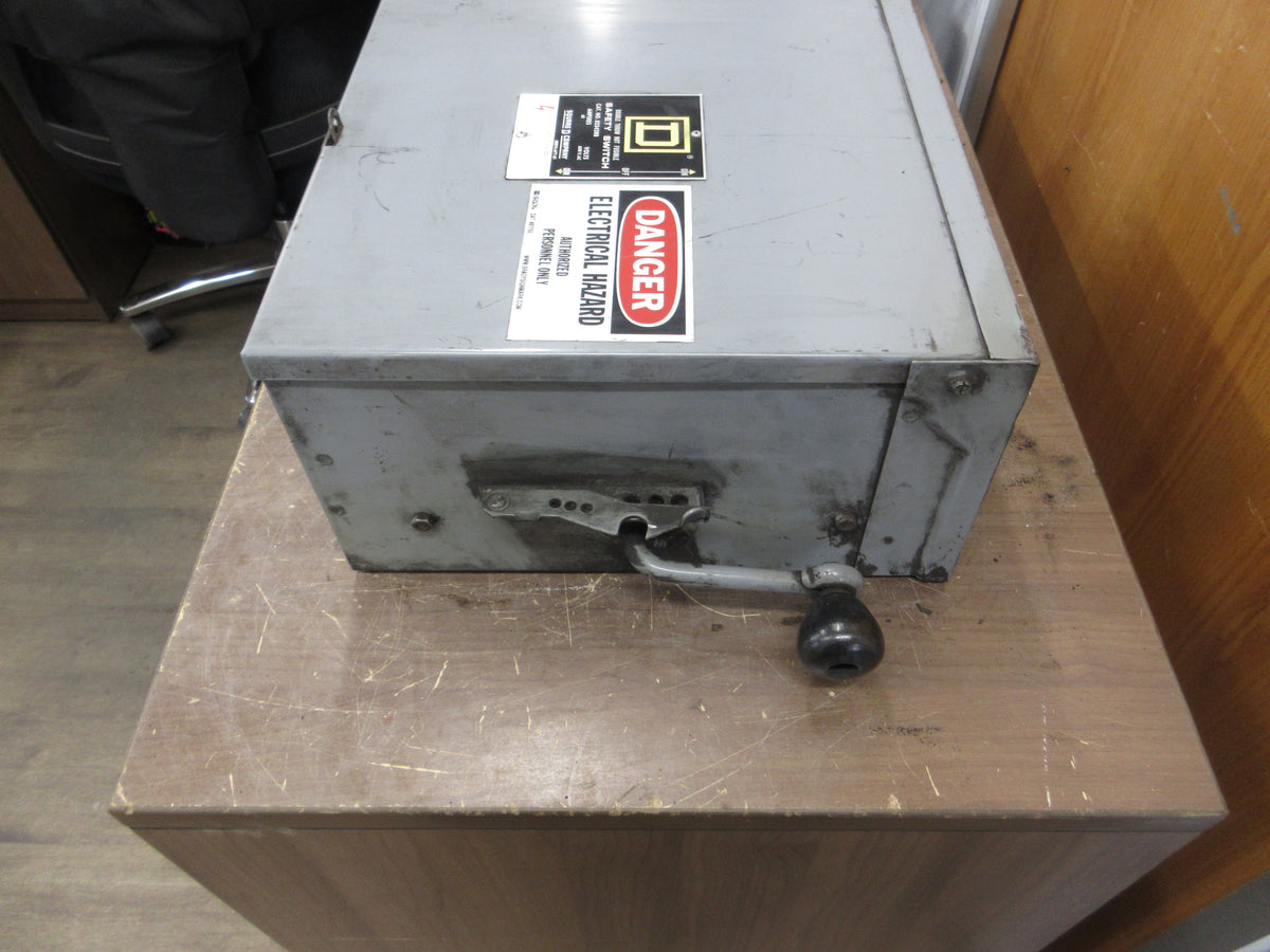 Square D Non-Fusible 3R Safety Switch / Disconnect 82342RB 60A 600V 3P Double-Throw Used