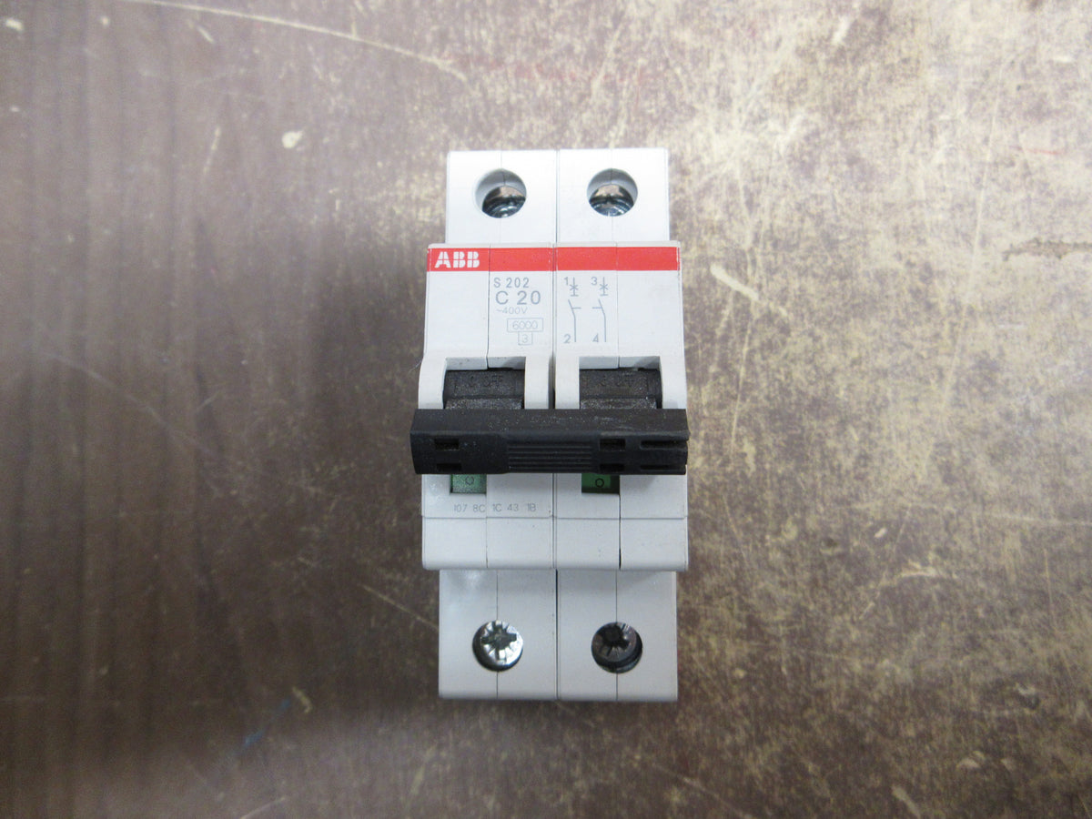 ABB Circuit Breaker S202 C20 20A 400V 2P Used