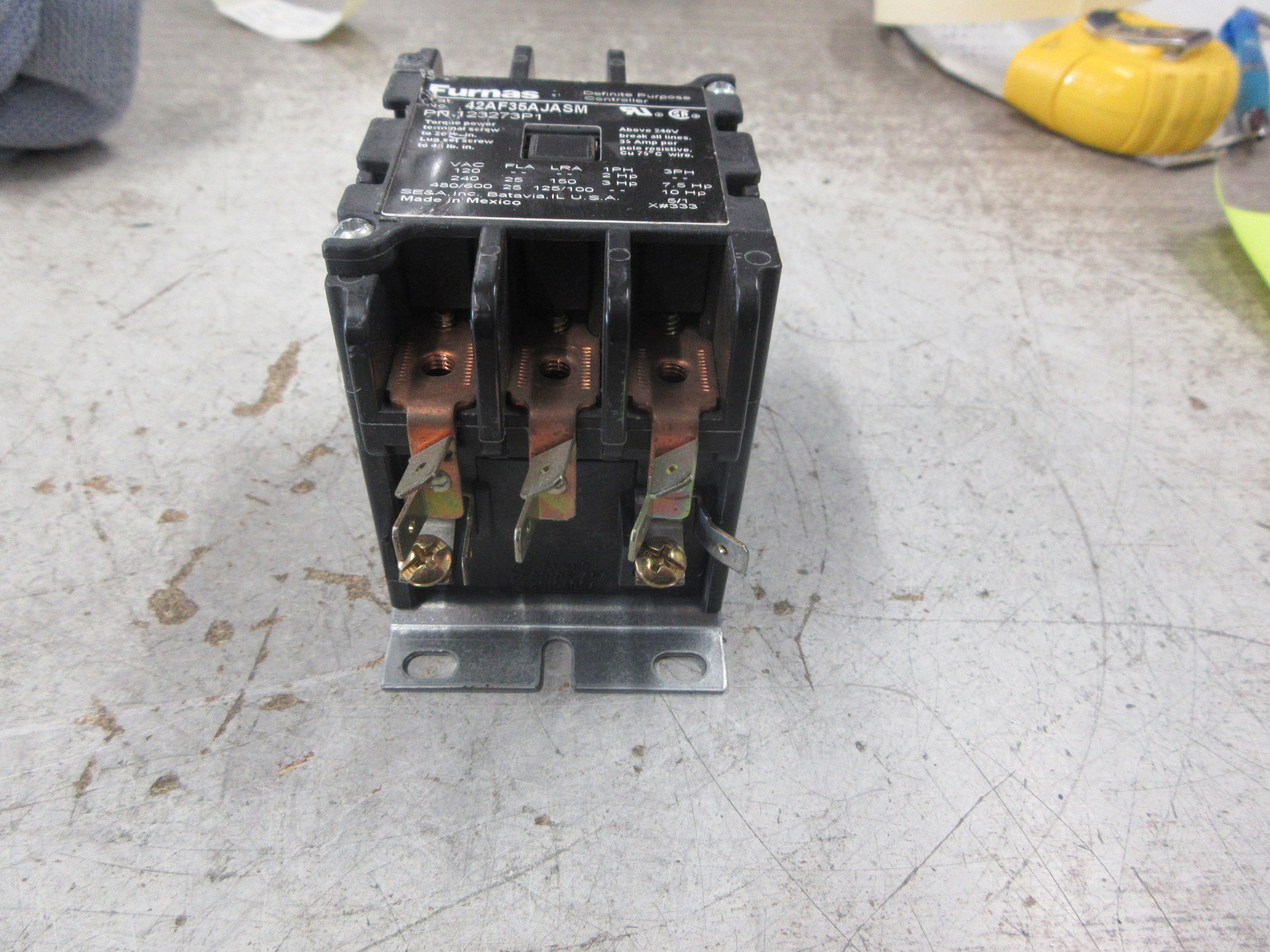 Furnas Definite Purpose Contactor 42AF35AJASM 24V Coil 25A 600V Used