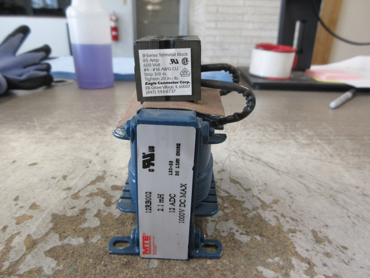 MTE DC Link Choke 12RB002 2.1mH 12A 1000VDC Used