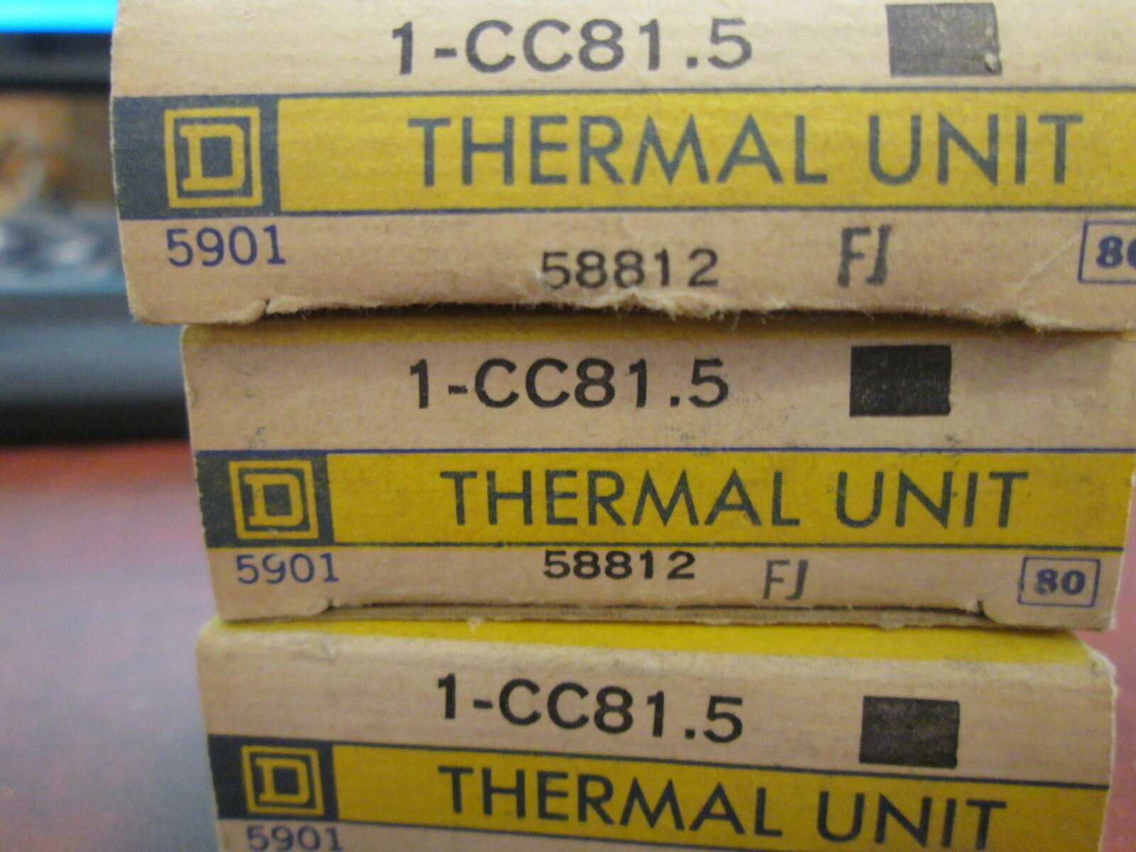 Square D Overload Relay Thermal Unit, 1-CC81.5, Lot of 3, New Surplus