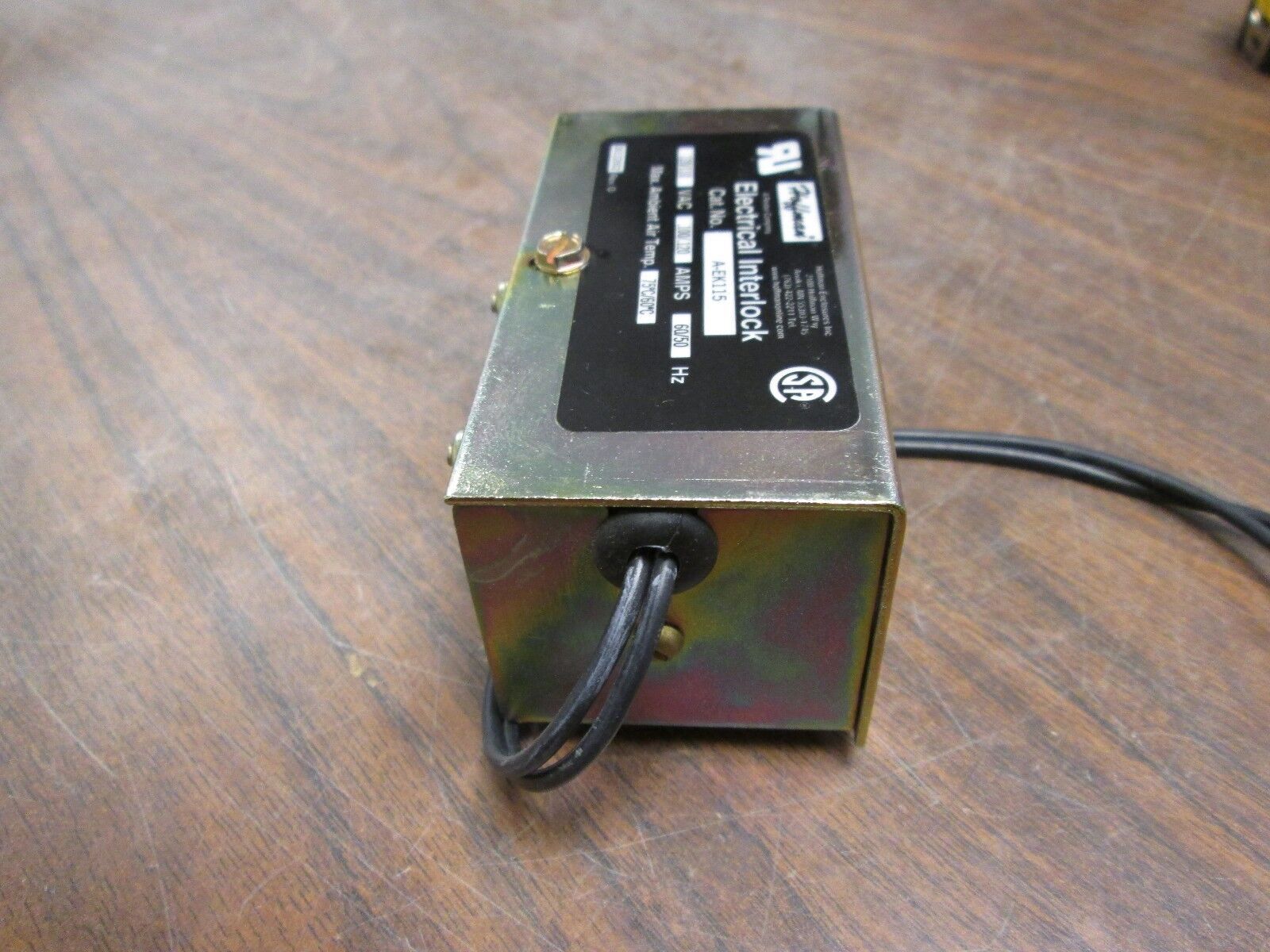 Hoffman Electrical Interlock A-EK115 120/110V .100/.120A 60/50Hz Used